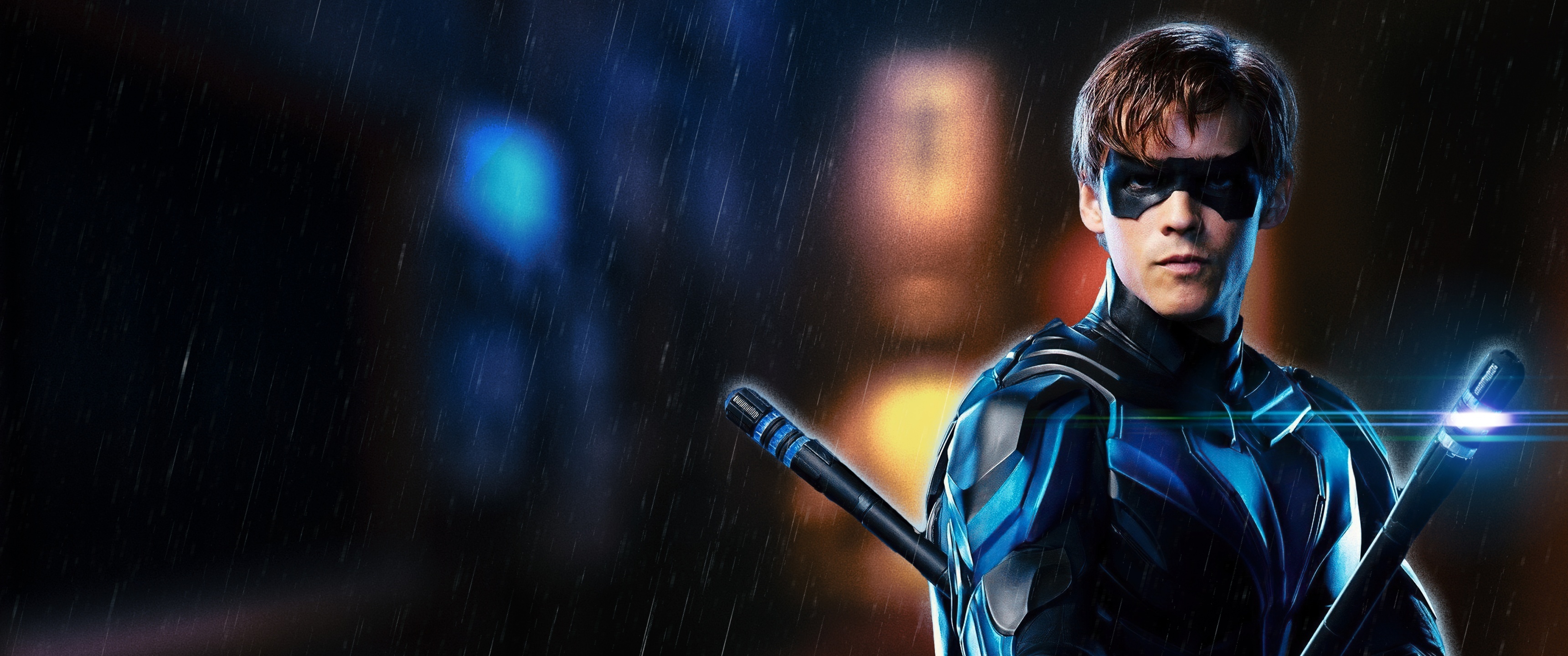 Titans TV series, Dick Grayson wallpaper, Brenton Thwaites, DC Comics, 3440x1440 Dual Screen Desktop