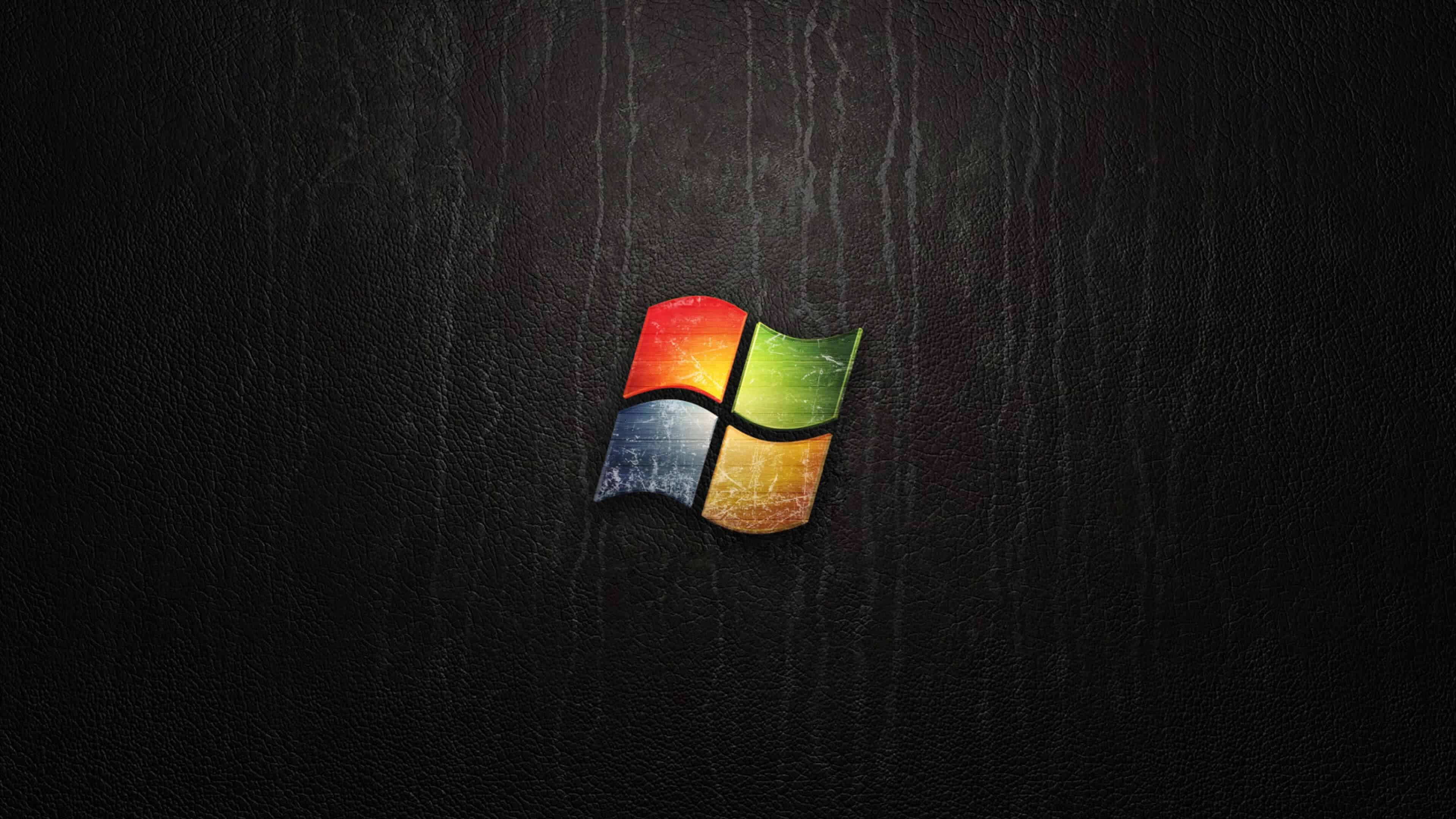 Microsoft, Windows logo, Black background, UHD, 3840x2160 4K Desktop