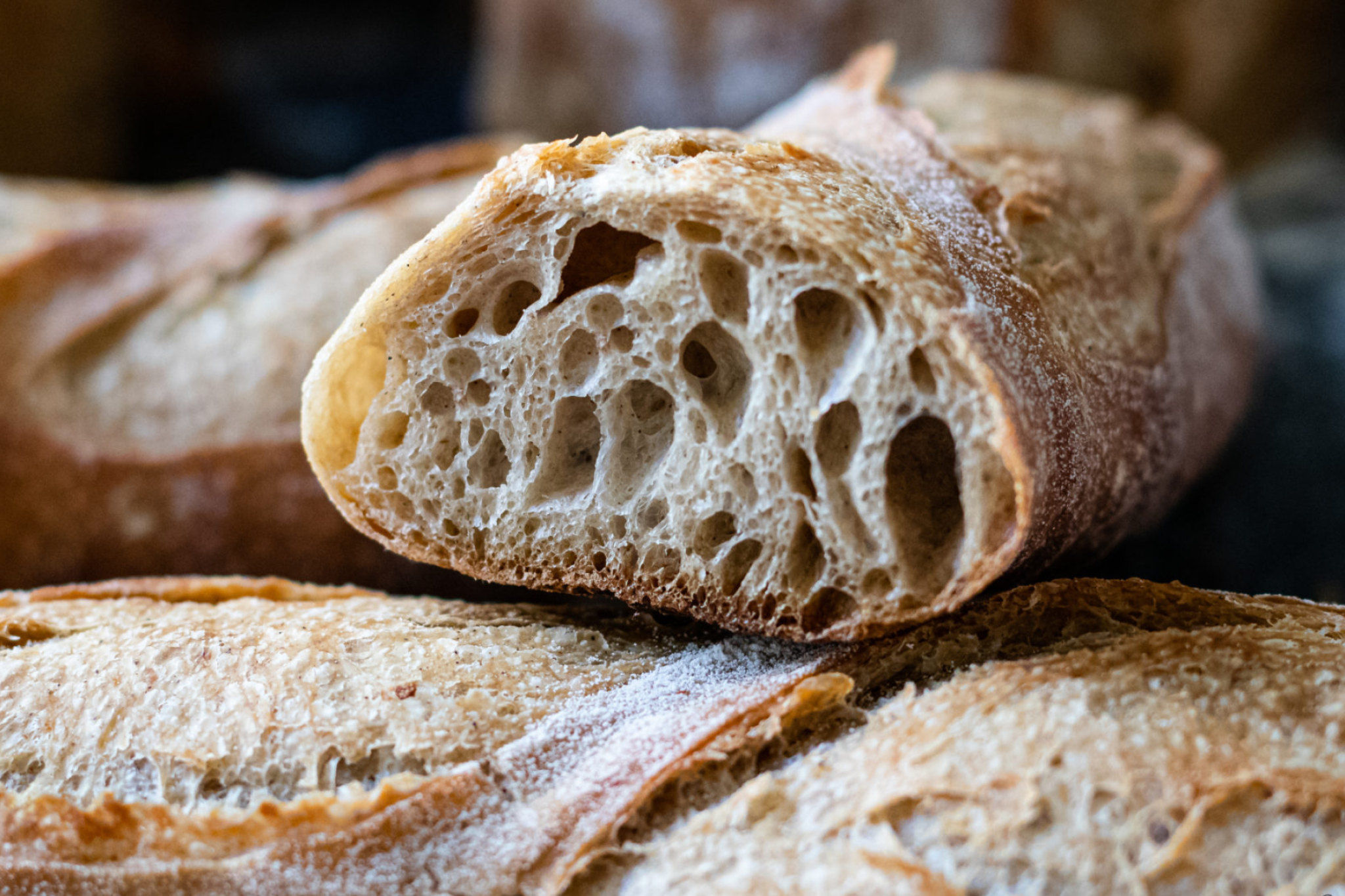 Rustic baguette, Artisanal bread, Crusty exterior, Chewy interior, 2050x1370 HD Desktop