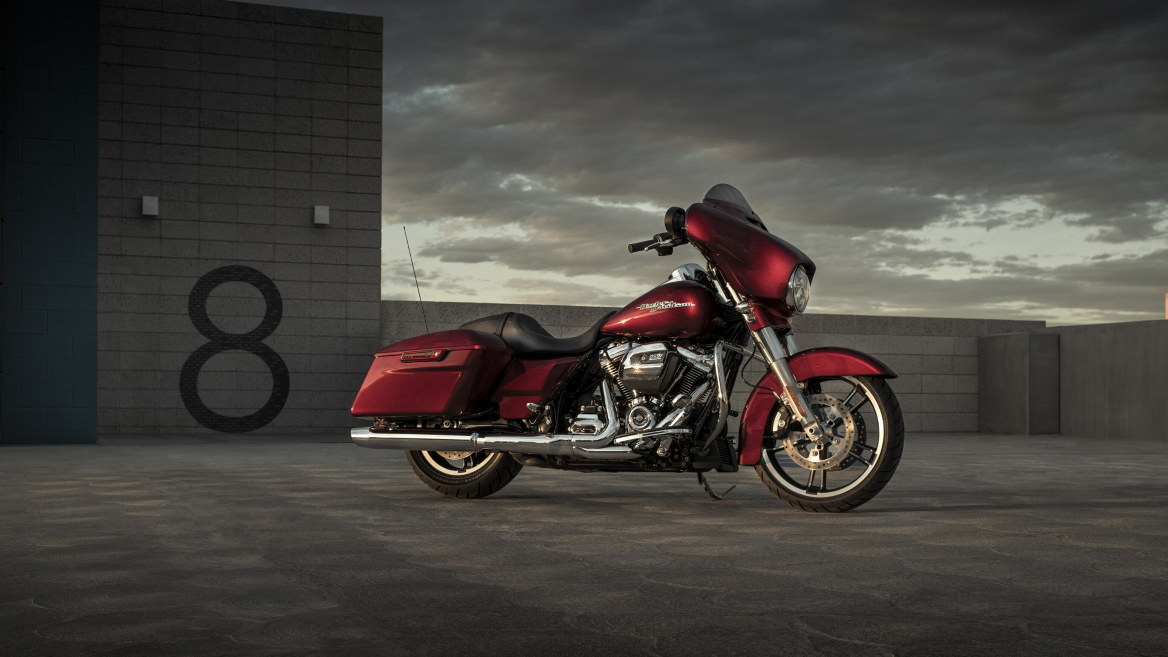 Harley-Davidson Street Glide, Touring comfort, Sleek profile, Unmatched style, 3840x2160 4K Desktop