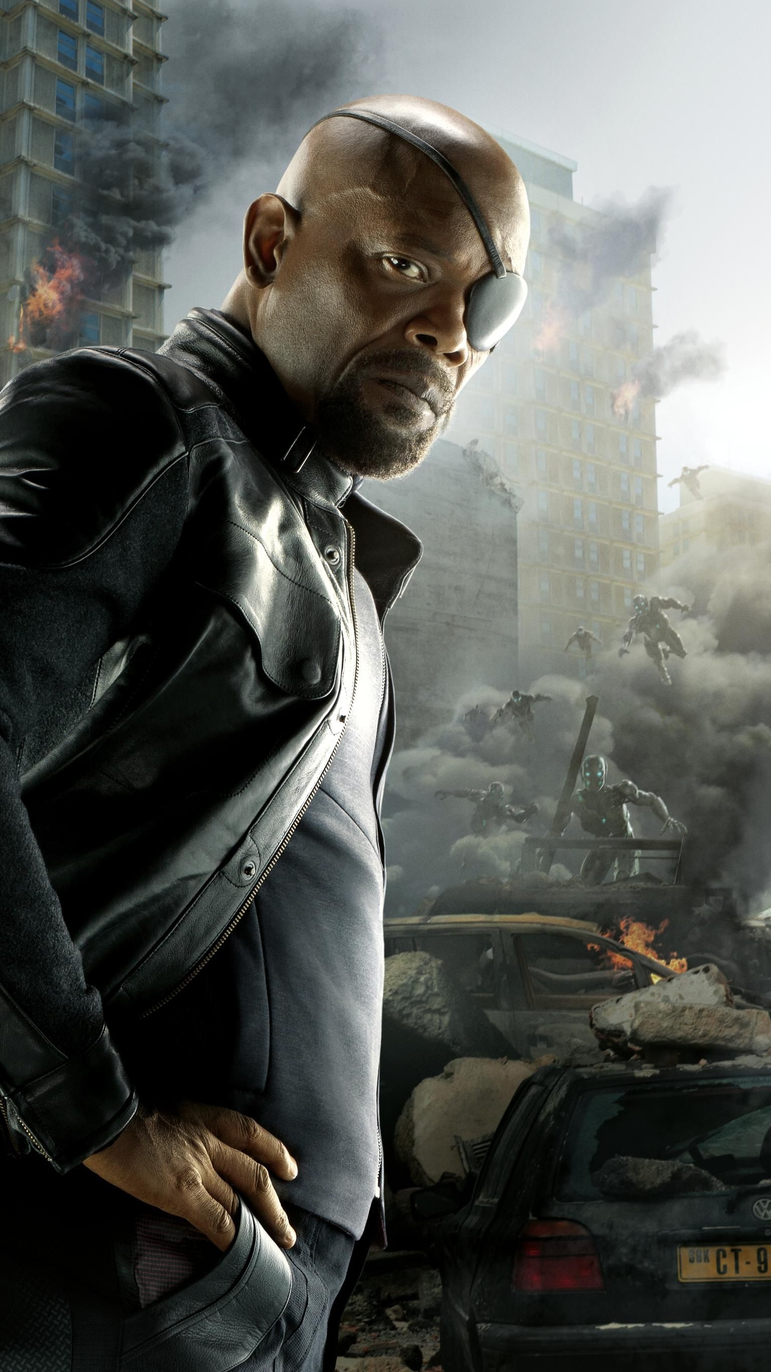 Age of Ultron, Phone wallpaper, Nick Fury, Superheroes, 1540x2740 HD Phone