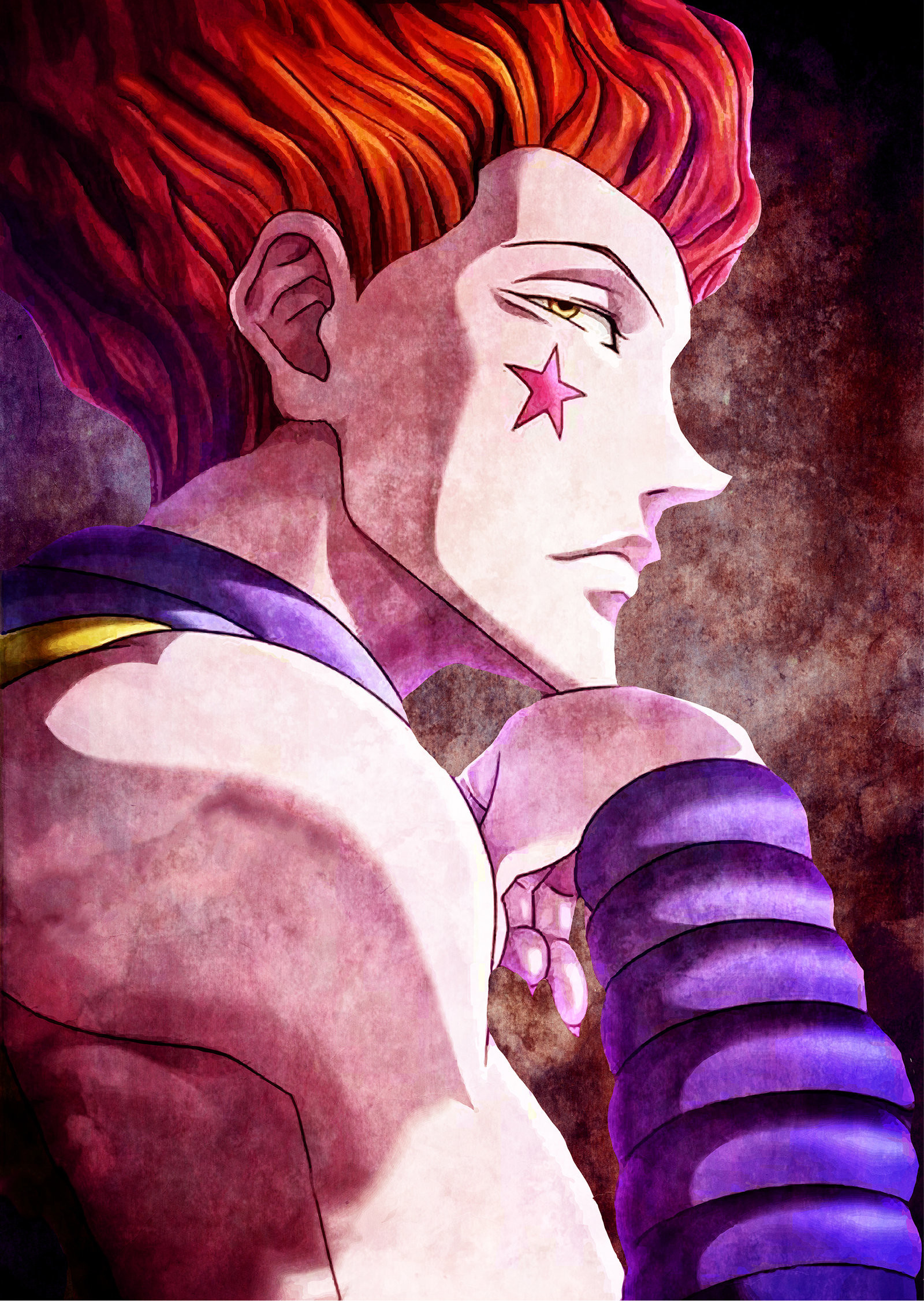 Hisoka, Anime character, Intense gaze, Dark charisma, 1600x2260 HD Phone