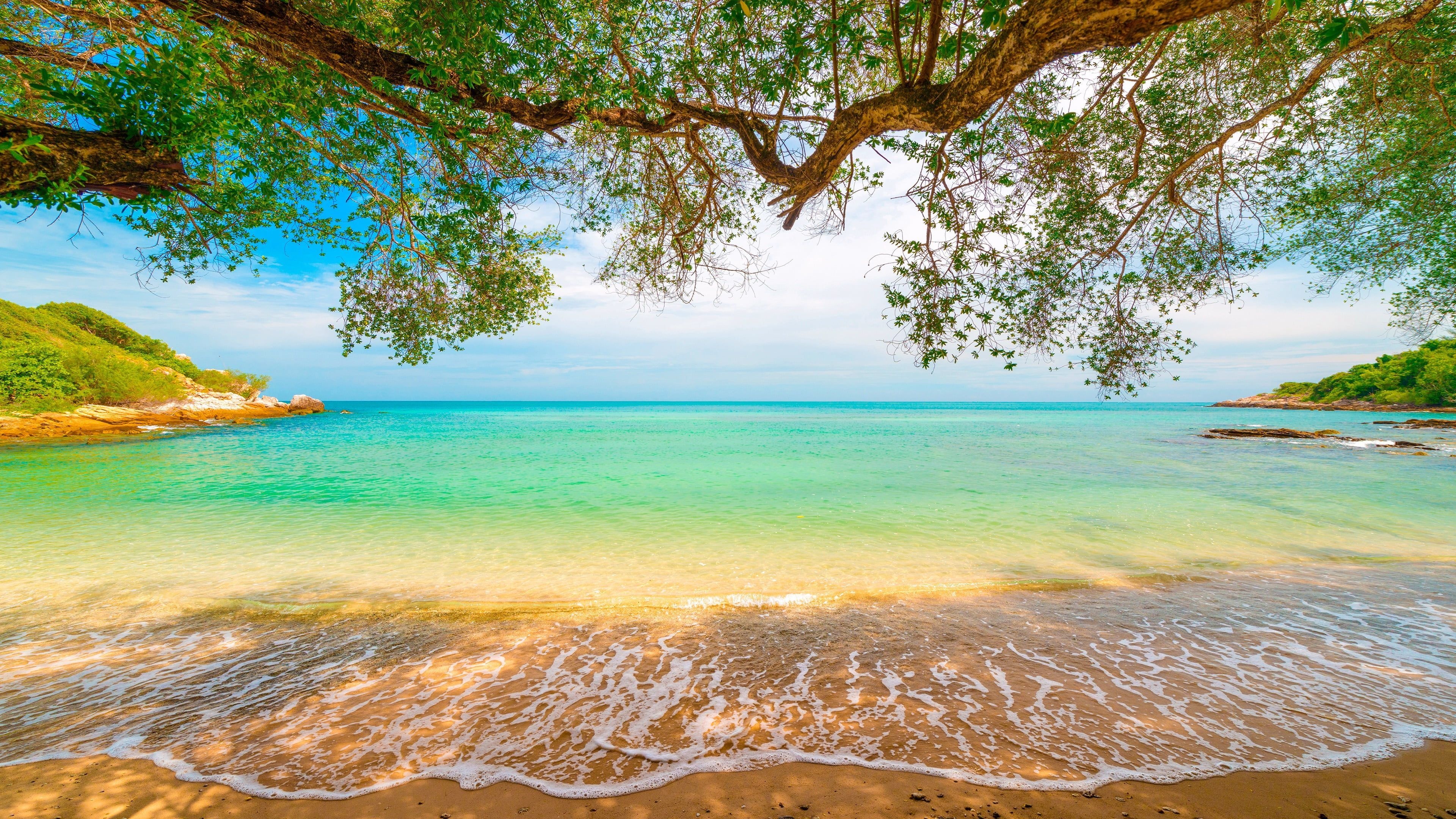 Beach, Ocean Landscape Wallpaper, 3840x2160 4K Desktop