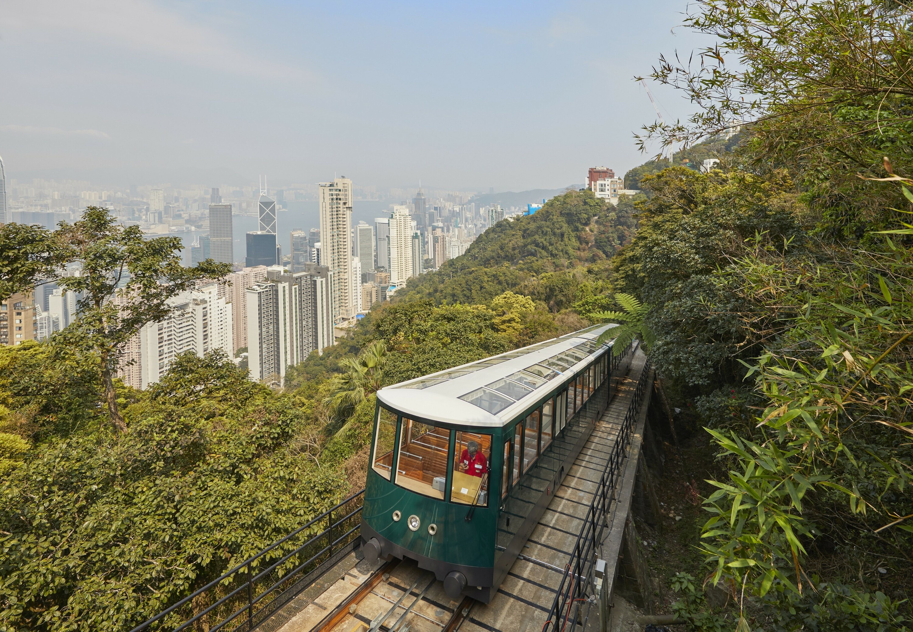 Tram travels, Sixth generation, Peak tram, Summer launch, 3000x2080 HD Desktop