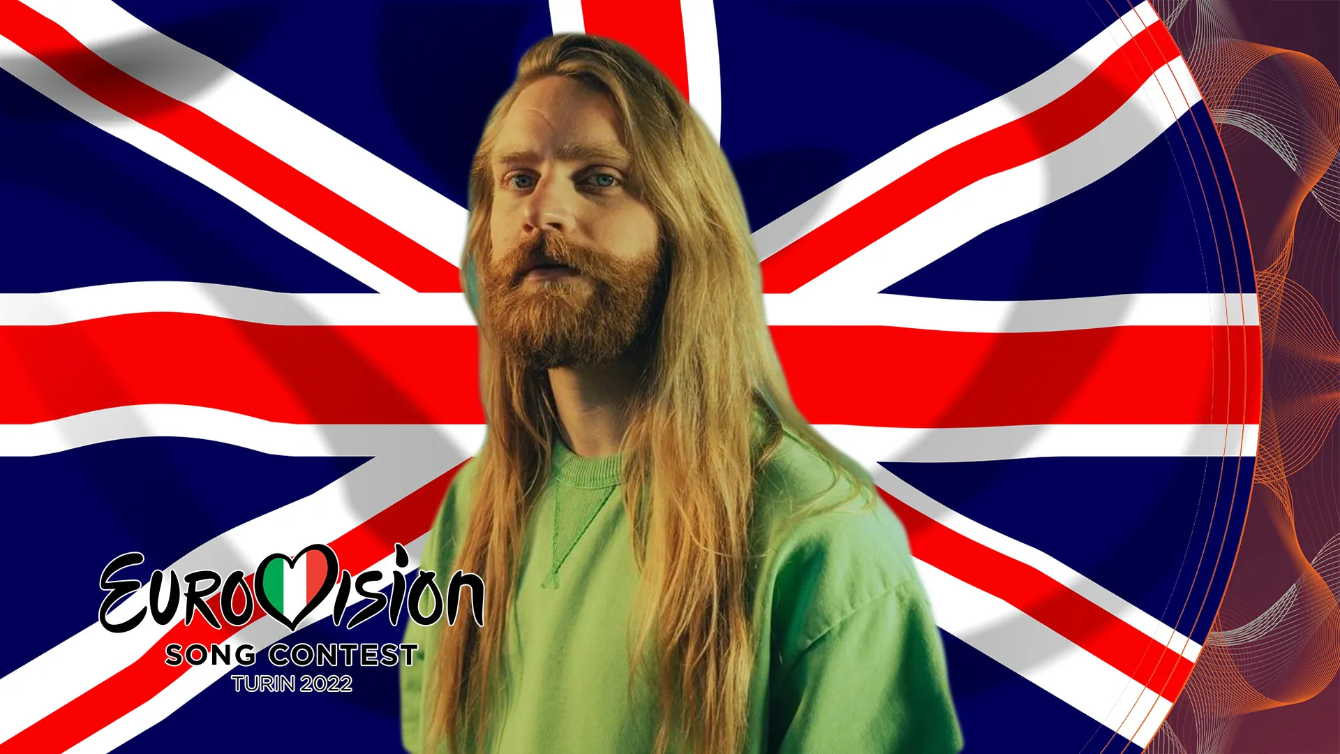 Sam Ryder, Union Jack, Turin, Eurovision Song Contest, 1920x1080 Full HD Desktop