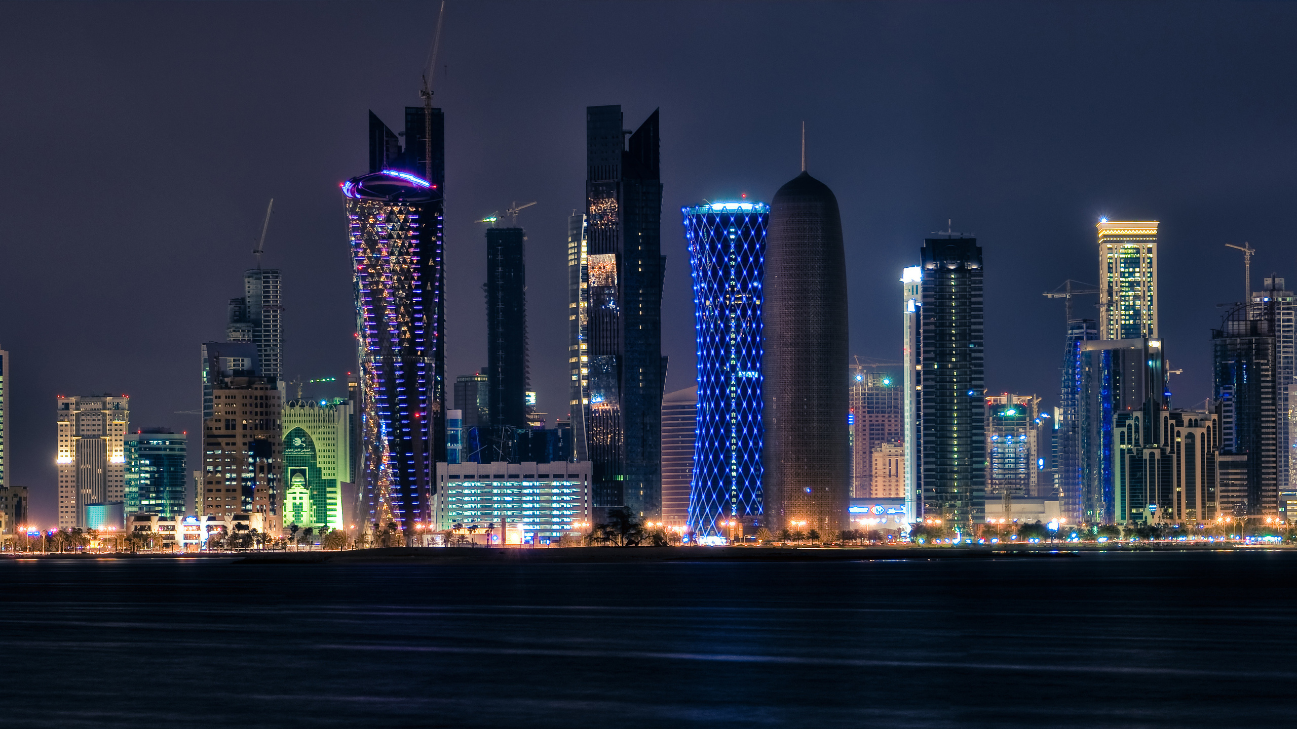 Doha HD wallpaper, Artistic cityscape, Digital artwork, Wallpaper background, 2560x1440 HD Desktop
