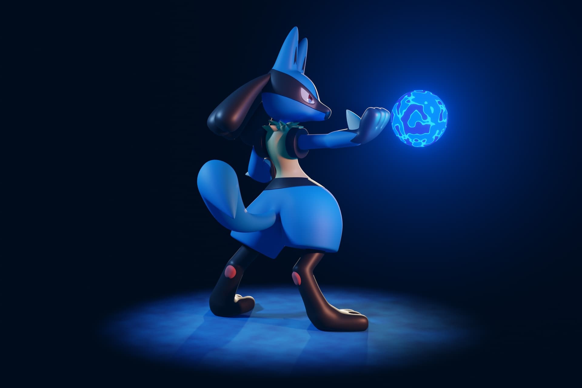 Lucario, Finished project, Blender artists community, 1920x1280 HD Desktop