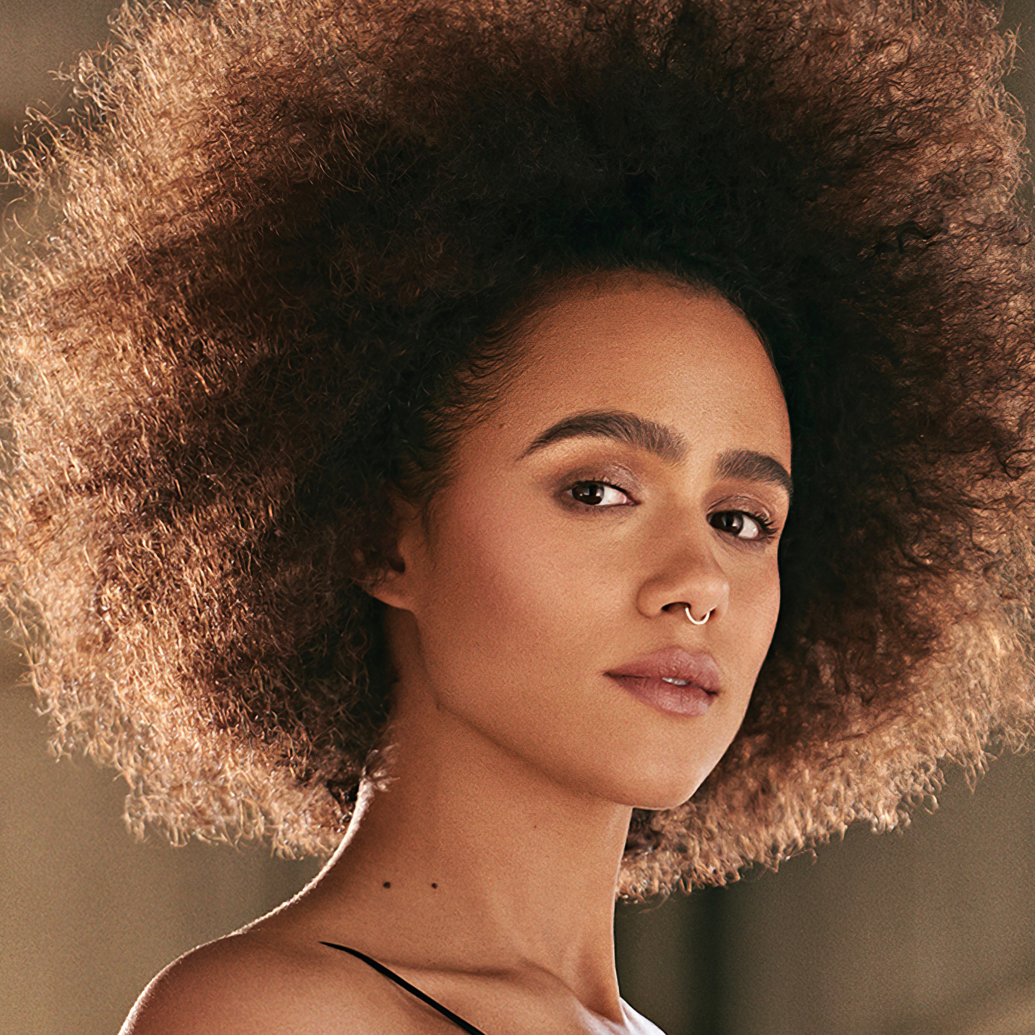 Nathalie Emmanuel, Movie icon, Shape magazine shoot, Stunning visuals, 2050x2050 HD Phone
