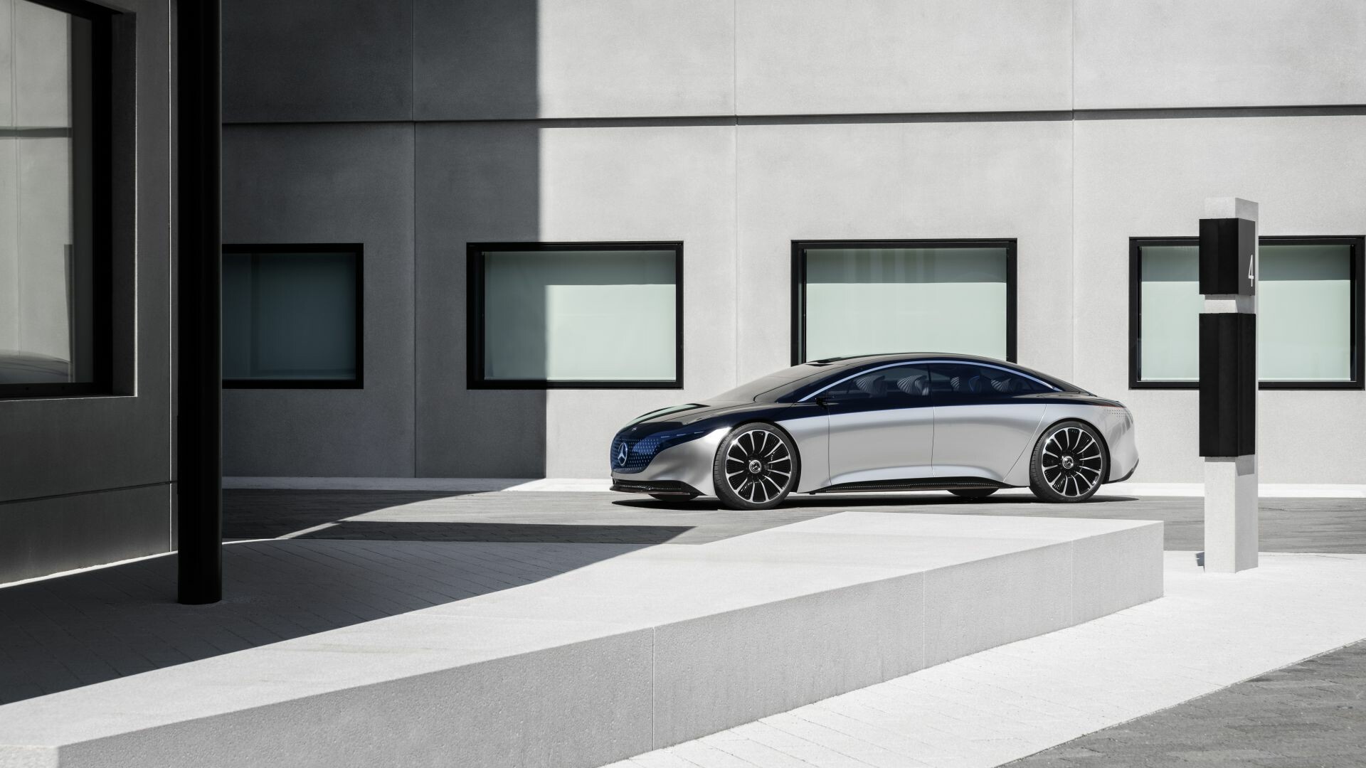 Mercedes-Benz EQS, Vision concept, Electric car wallpaper, High-definition image, 1920x1080 Full HD Desktop