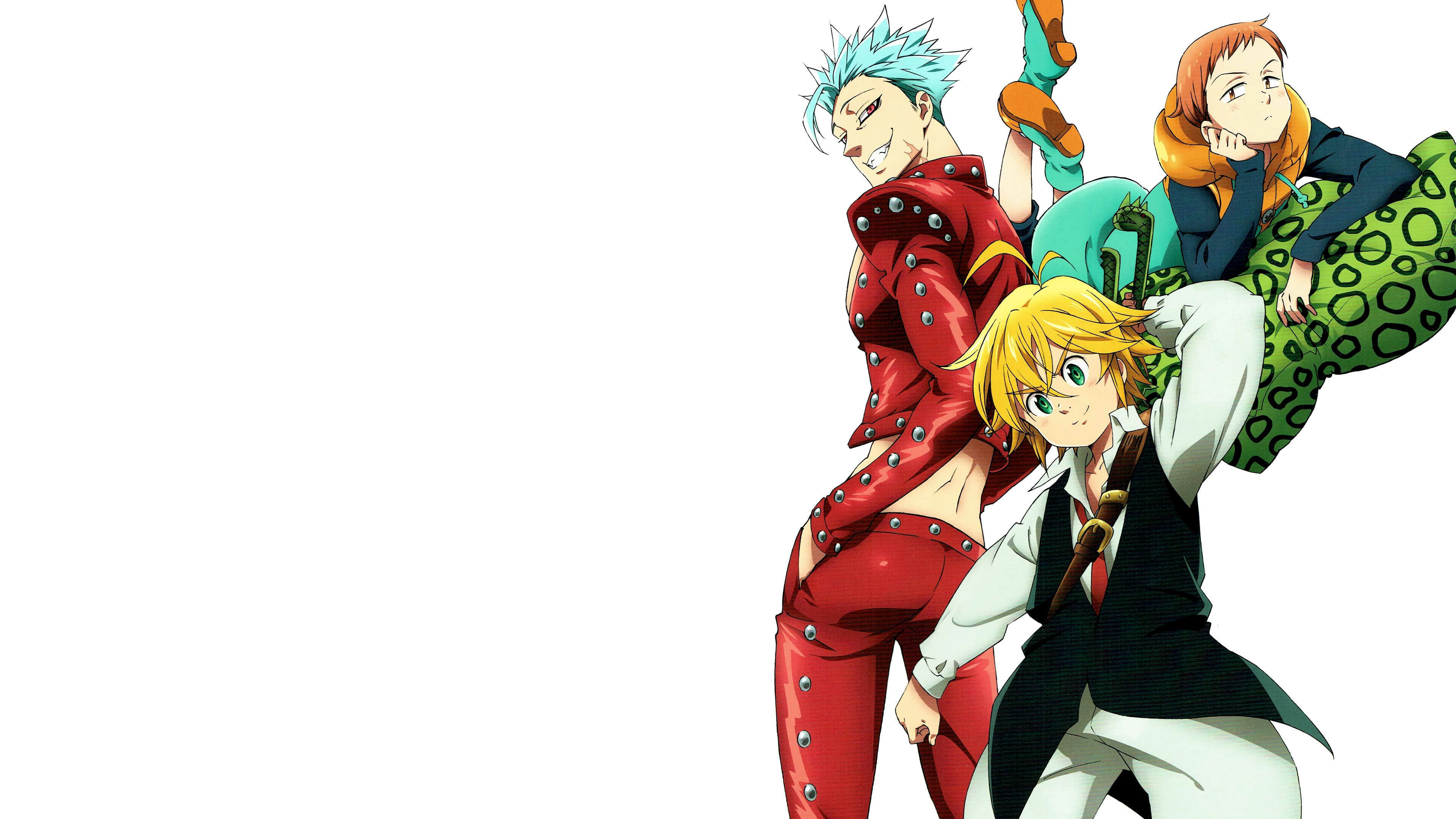 The Seven Deadly Sins, Anime adventure, Meliodas and Ban, Epic 4K wallpaper, 3840x2160 4K Desktop