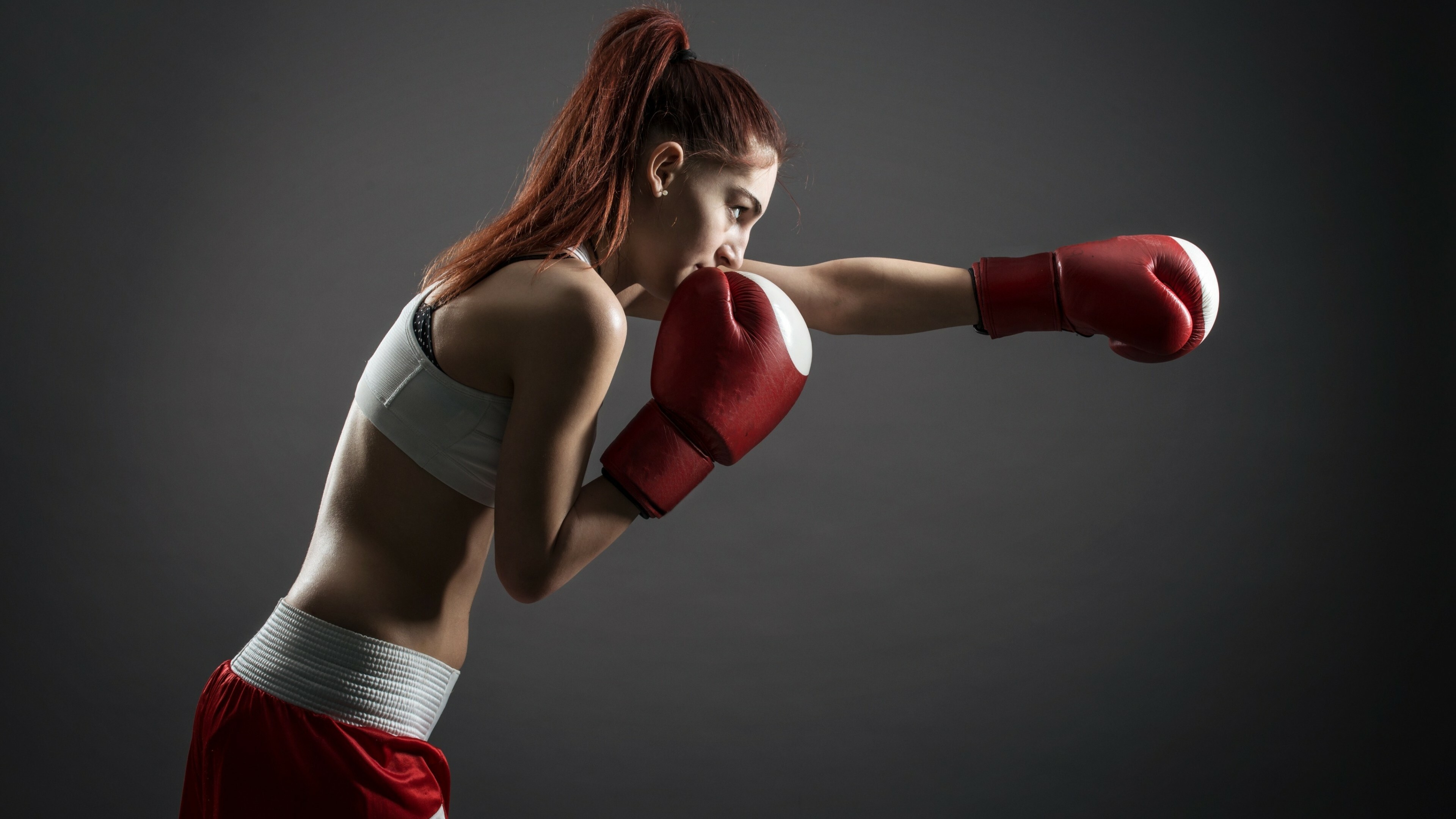 Boxing, Boxing gloves girl, 4K sport, Wallpaper, 3840x2160 4K Desktop