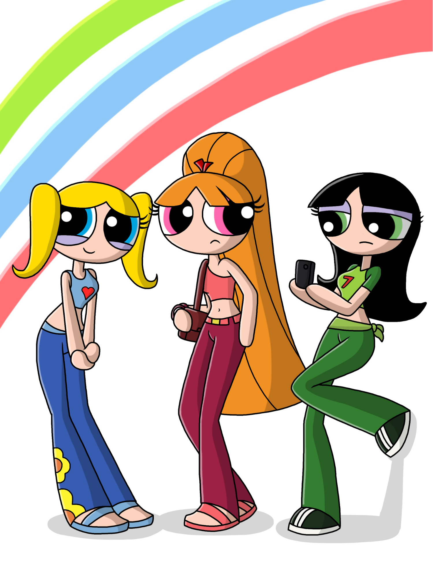 Blossom, Bubbles, Buttercup, The Powerpuff Girls, HD Phone wallpaper