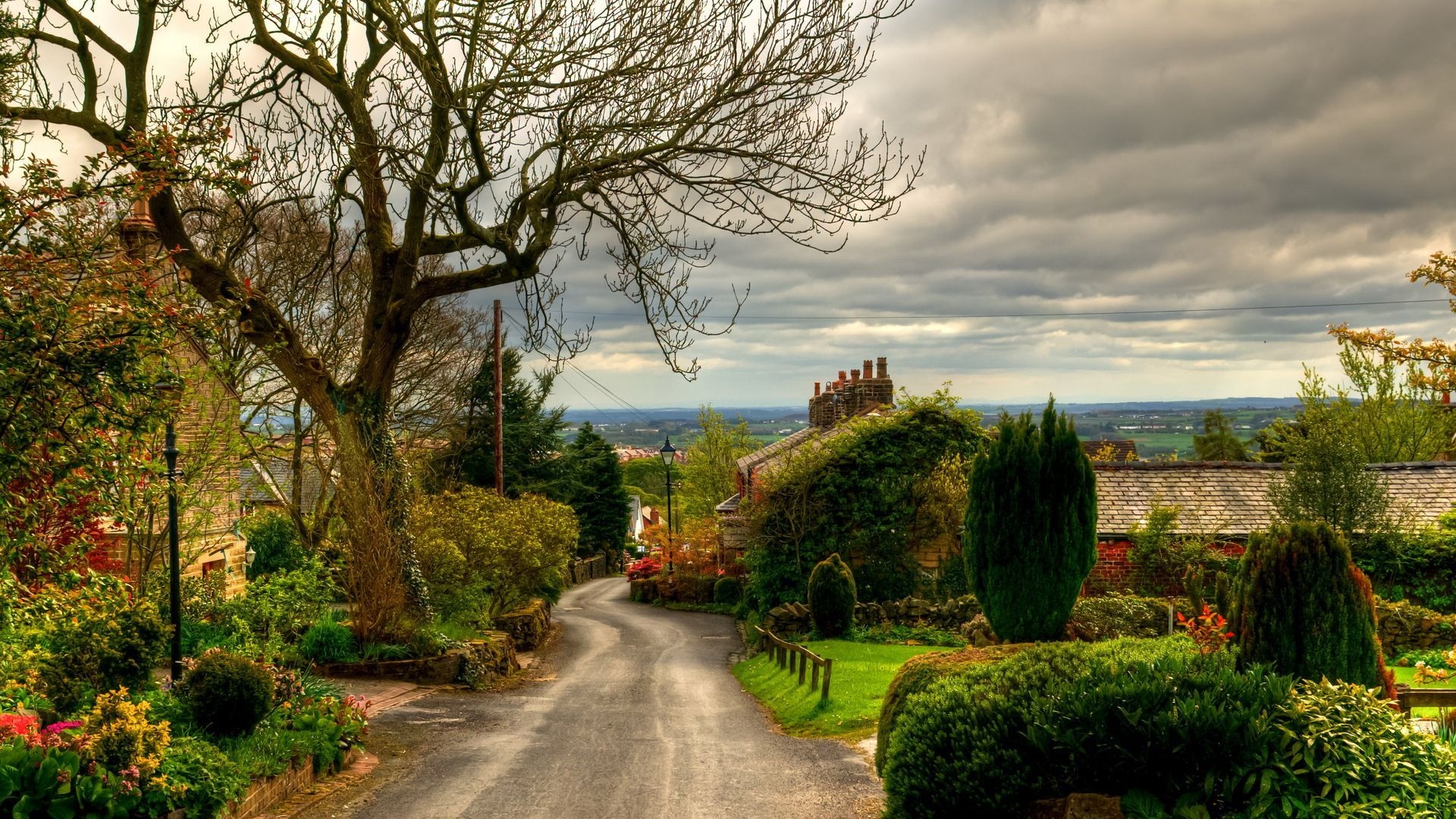 English village, Picturesque cottages, Countryside tranquility, Historic charm, 1920x1080 Full HD Desktop