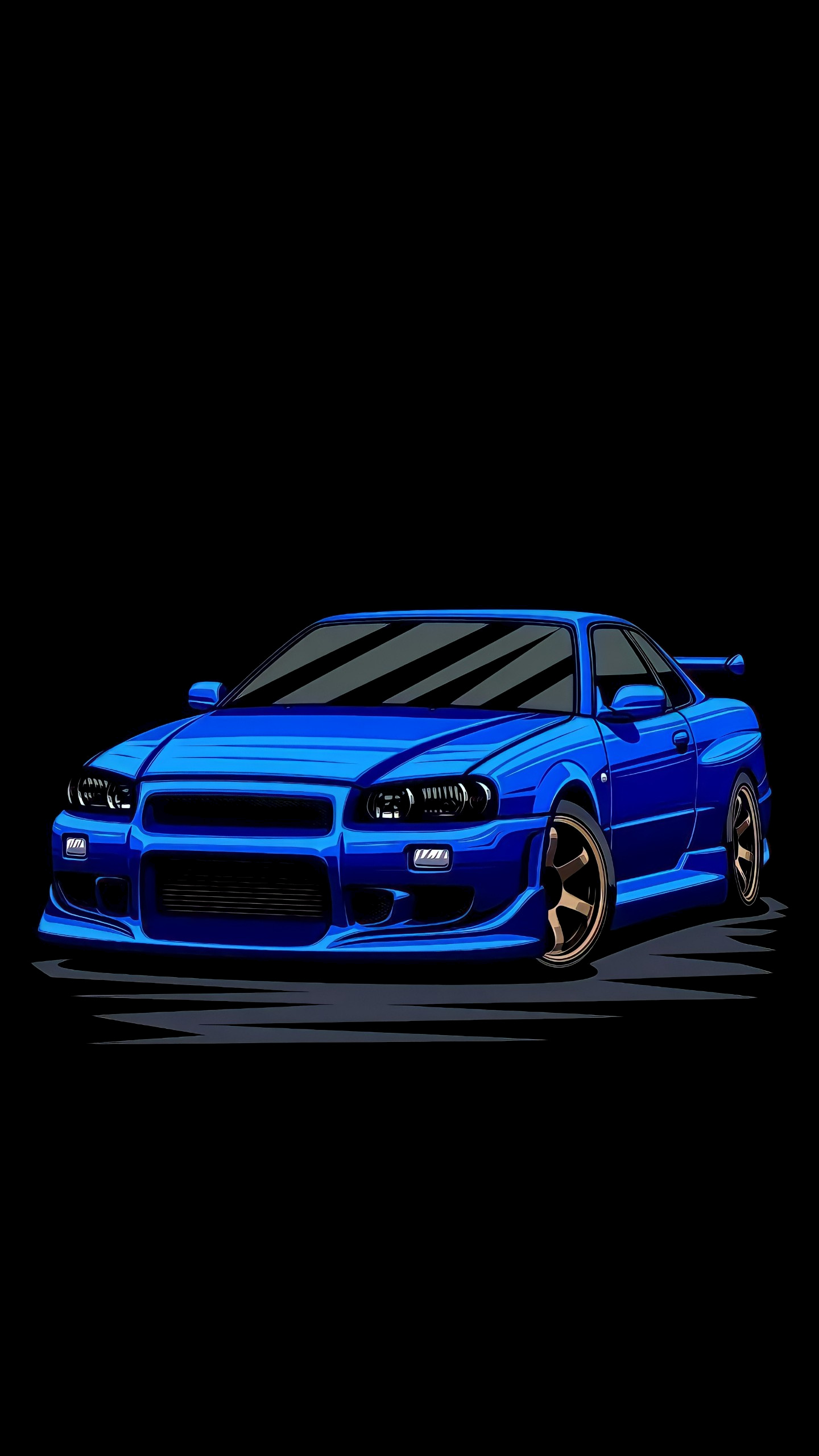 R34 Art, Nissan Skyline R34 Wallpaper, 1440x2560 HD Phone