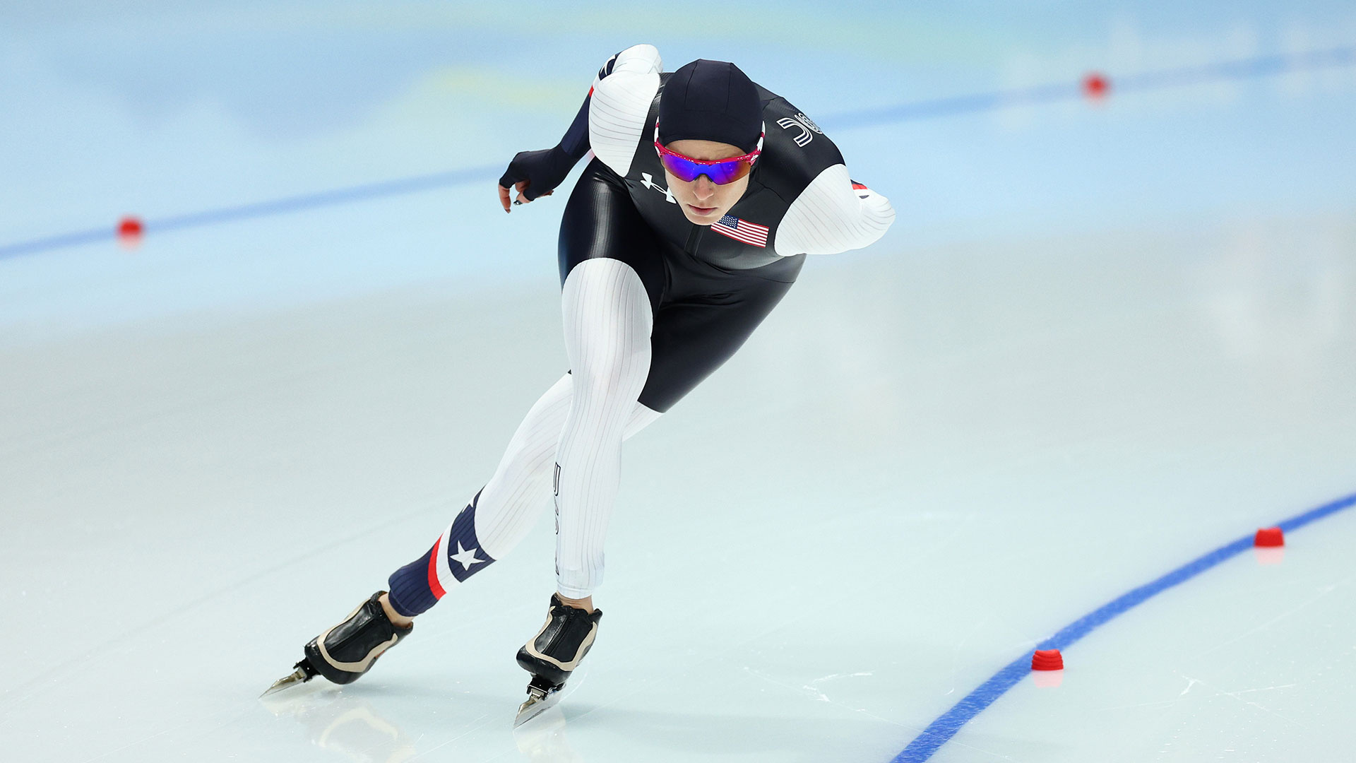 Speed Skating, Women's 3000m, 19th place, Mia Manganello Kilburg, 1920x1080 Full HD Desktop