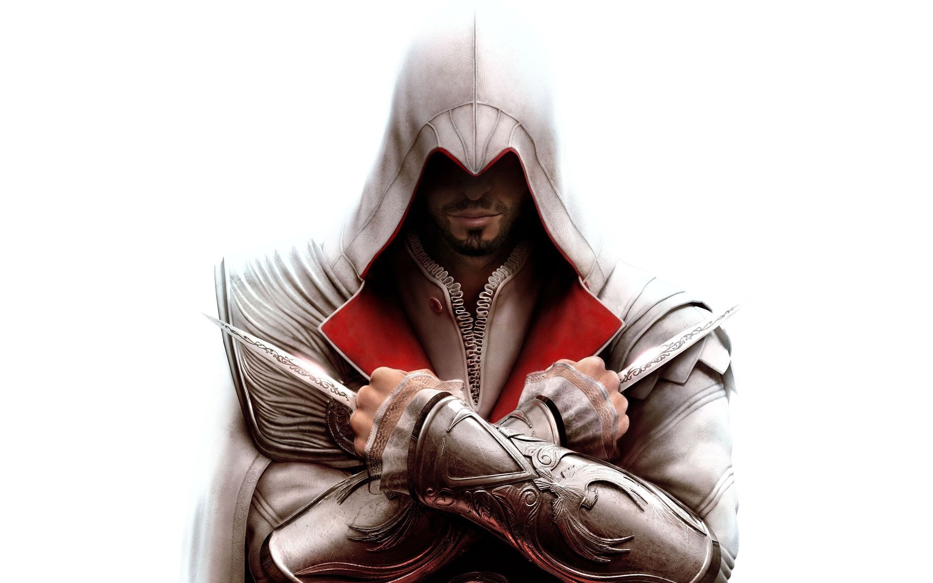Ezio Auditore da Firenze, Dual hidden blades, Assassin hooded robes, HD Desktop wallpaper