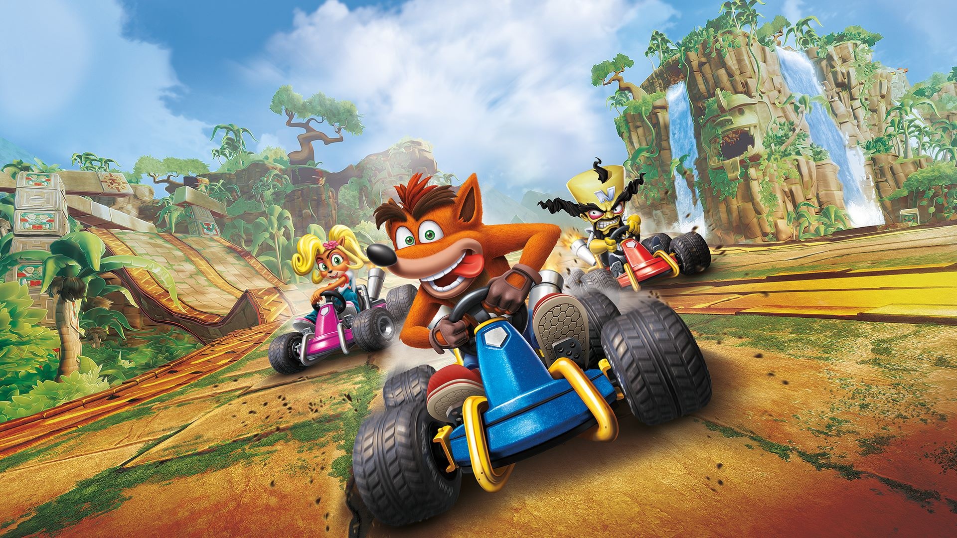Crash Bandicoot, Doctor Neo Cortex, Coco Bandicoot, Crash Team Racing Nitro-Fueled, Full HD Desktop wallpaper