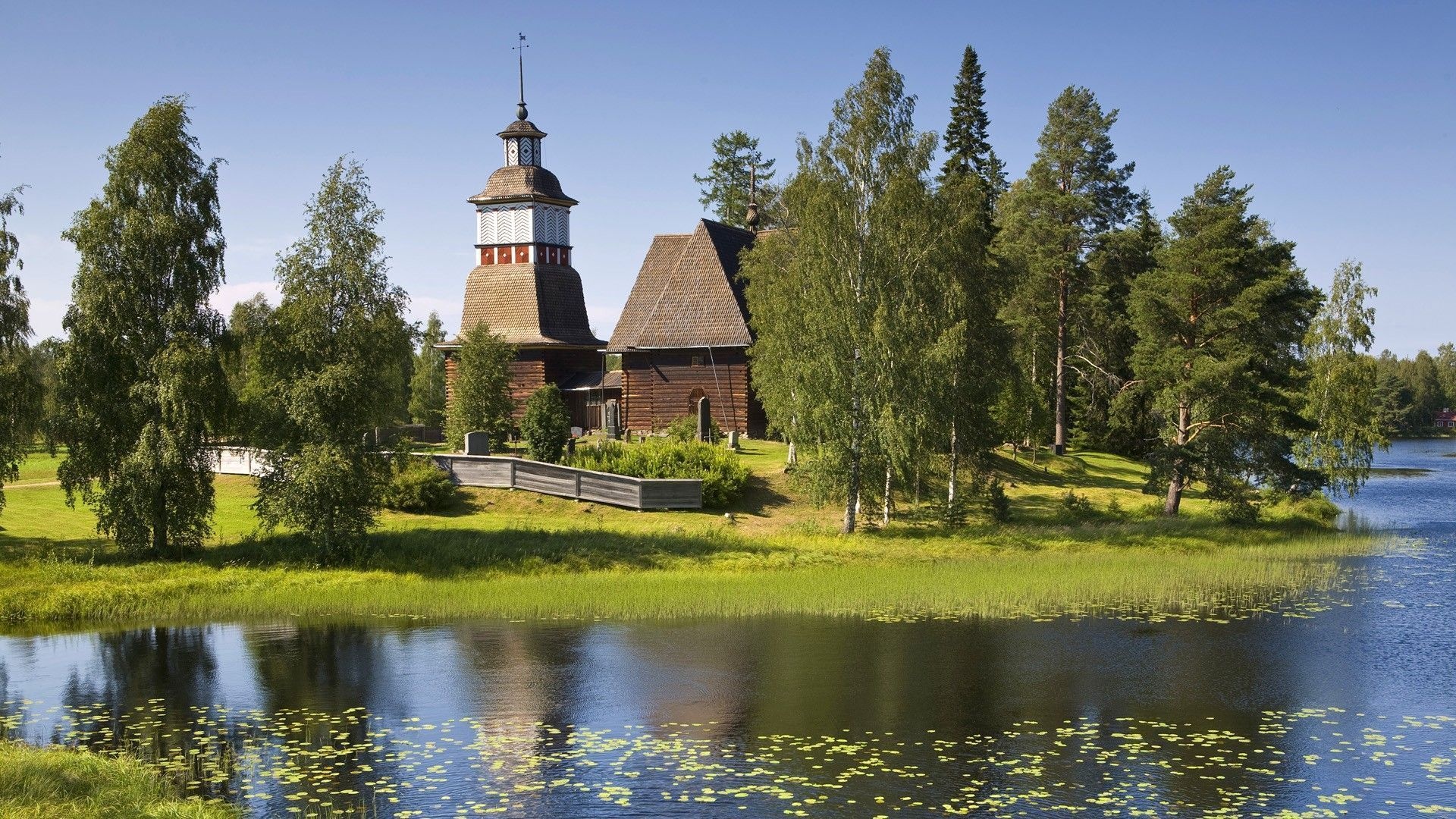 Petajavesi Old Church, Finland Wallpaper, 1920x1080 Full HD Desktop