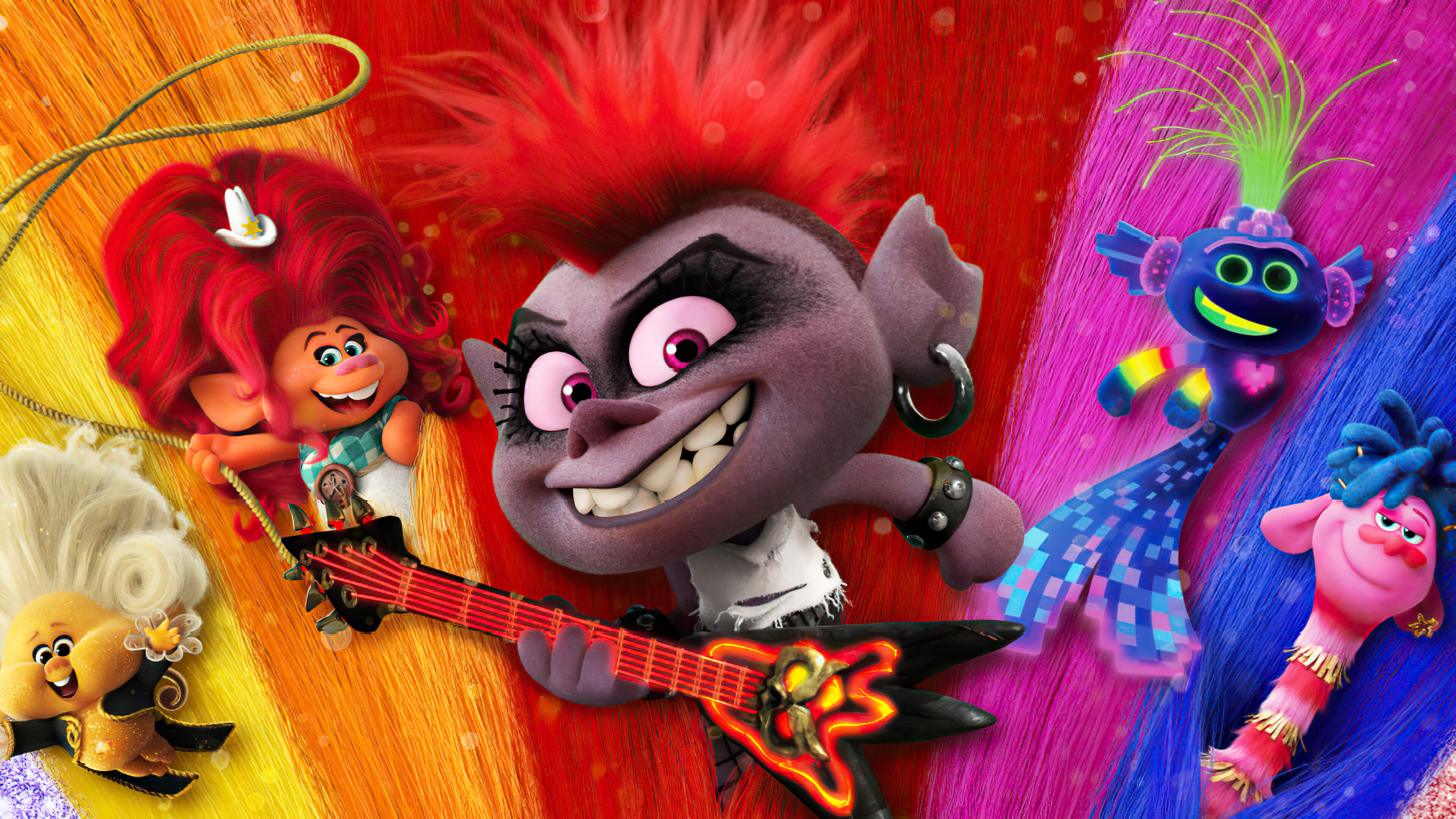 DreamWorks movies, Trolls World Tour, Barb, Movie characters, 3840x2160 4K Desktop