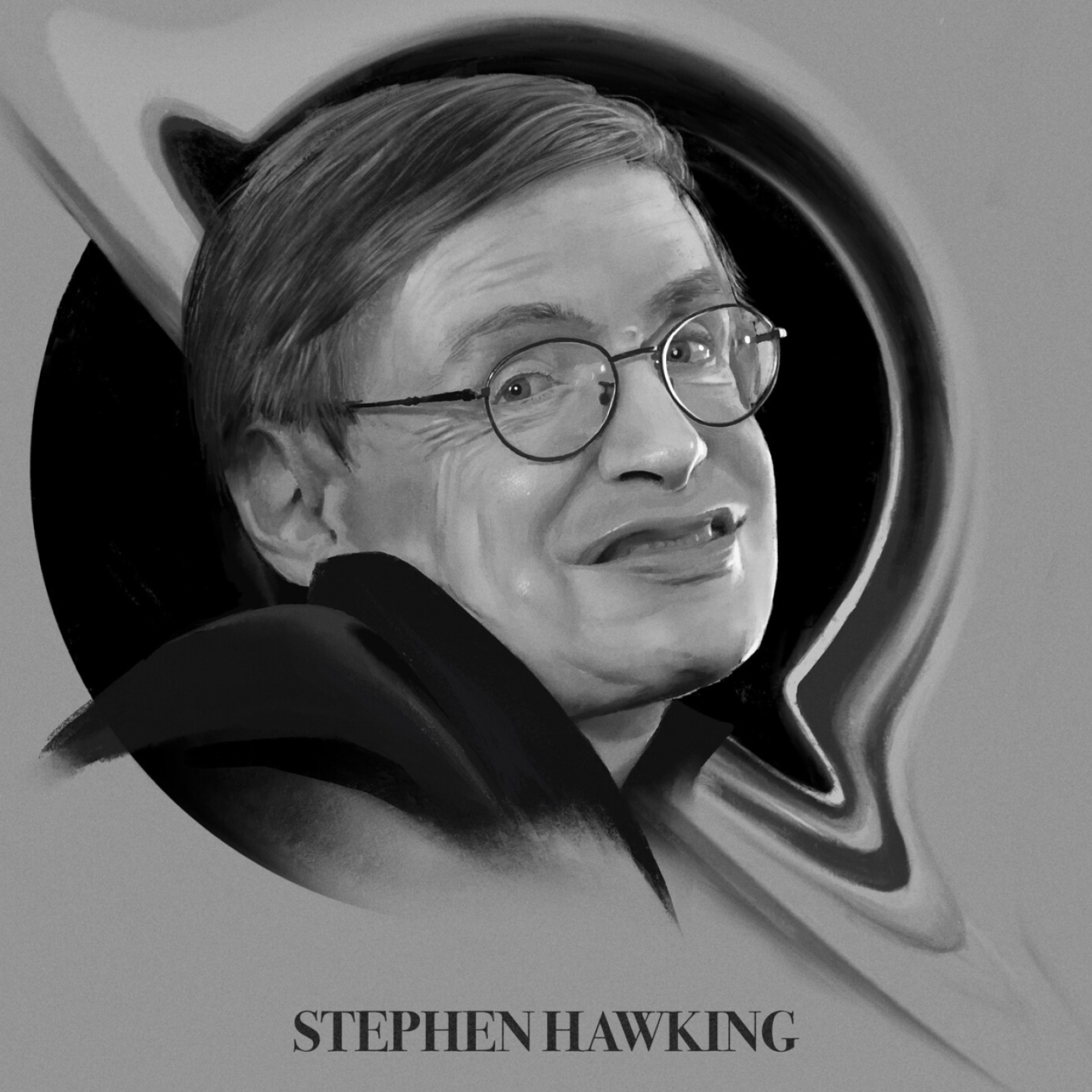 Aaron Luke Wilson, Lost greats, Stephen Hawking, Other subject, 1920x1920 HD Phone