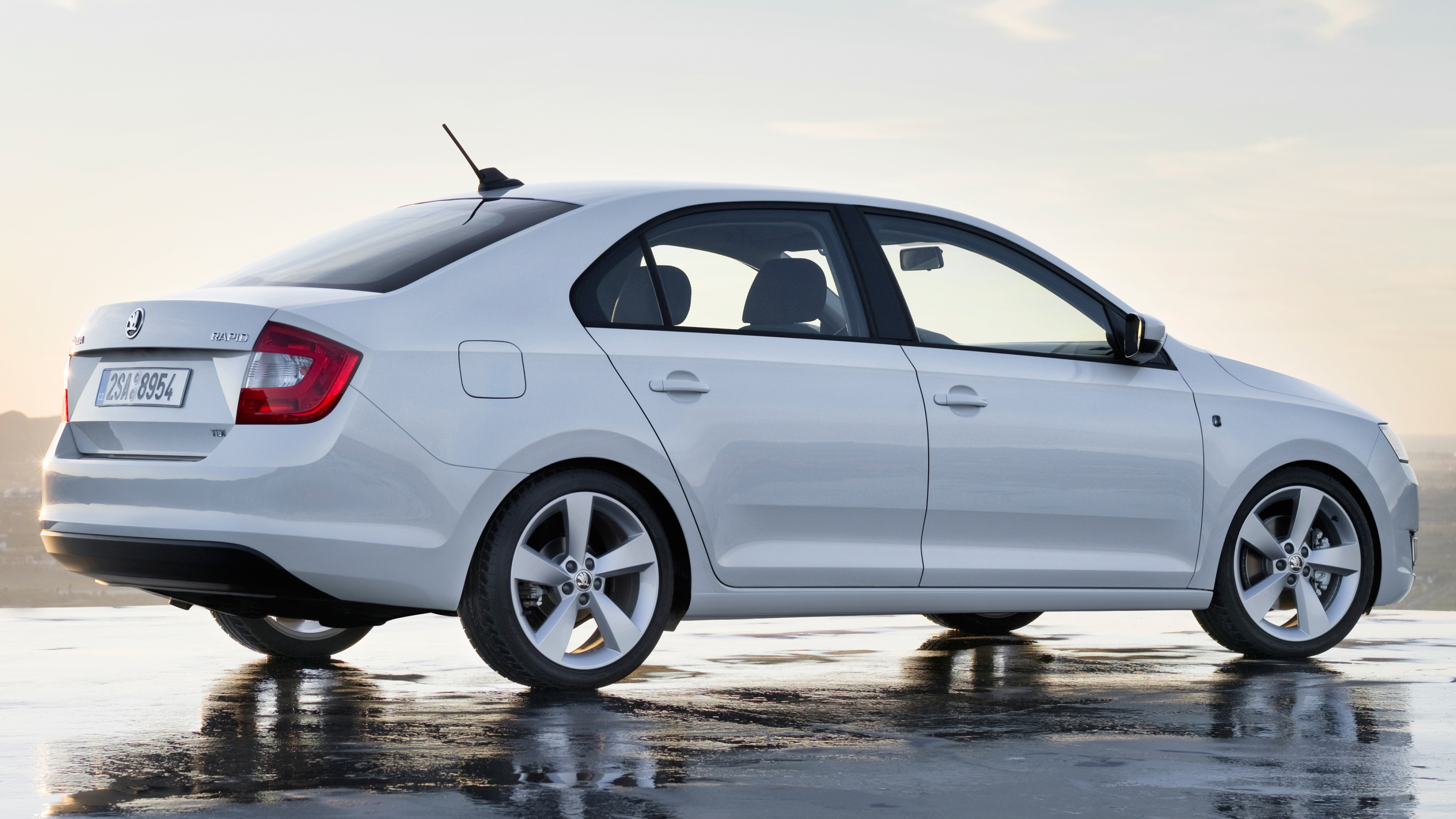 Skoda Rapid, Stylish desktop wallpapers, 2012 model, 3840x2160 4K Desktop