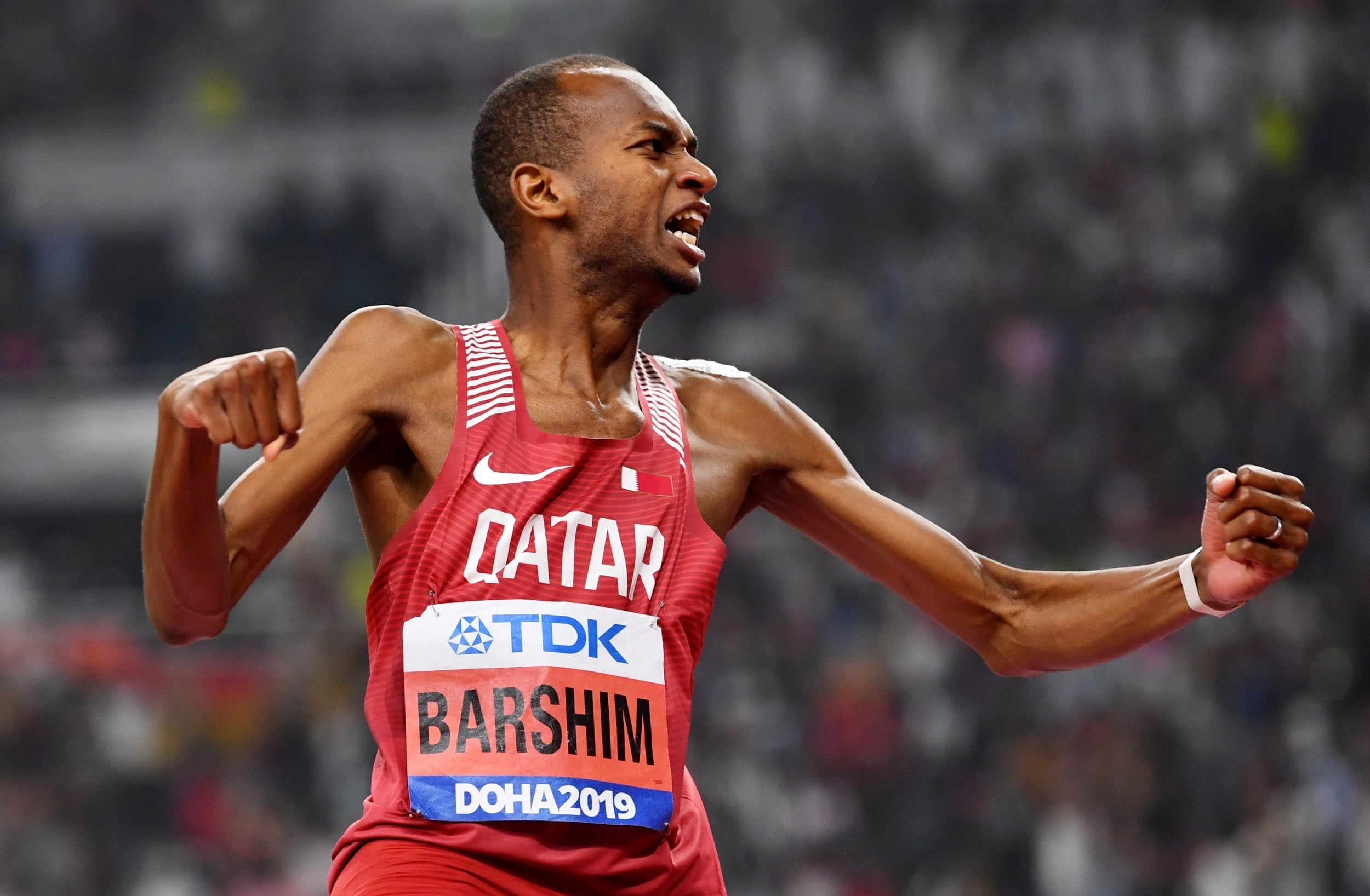 Mutaz Essa Barshim, Home hero, World athletics championships, High jump, 2500x1640 HD Desktop