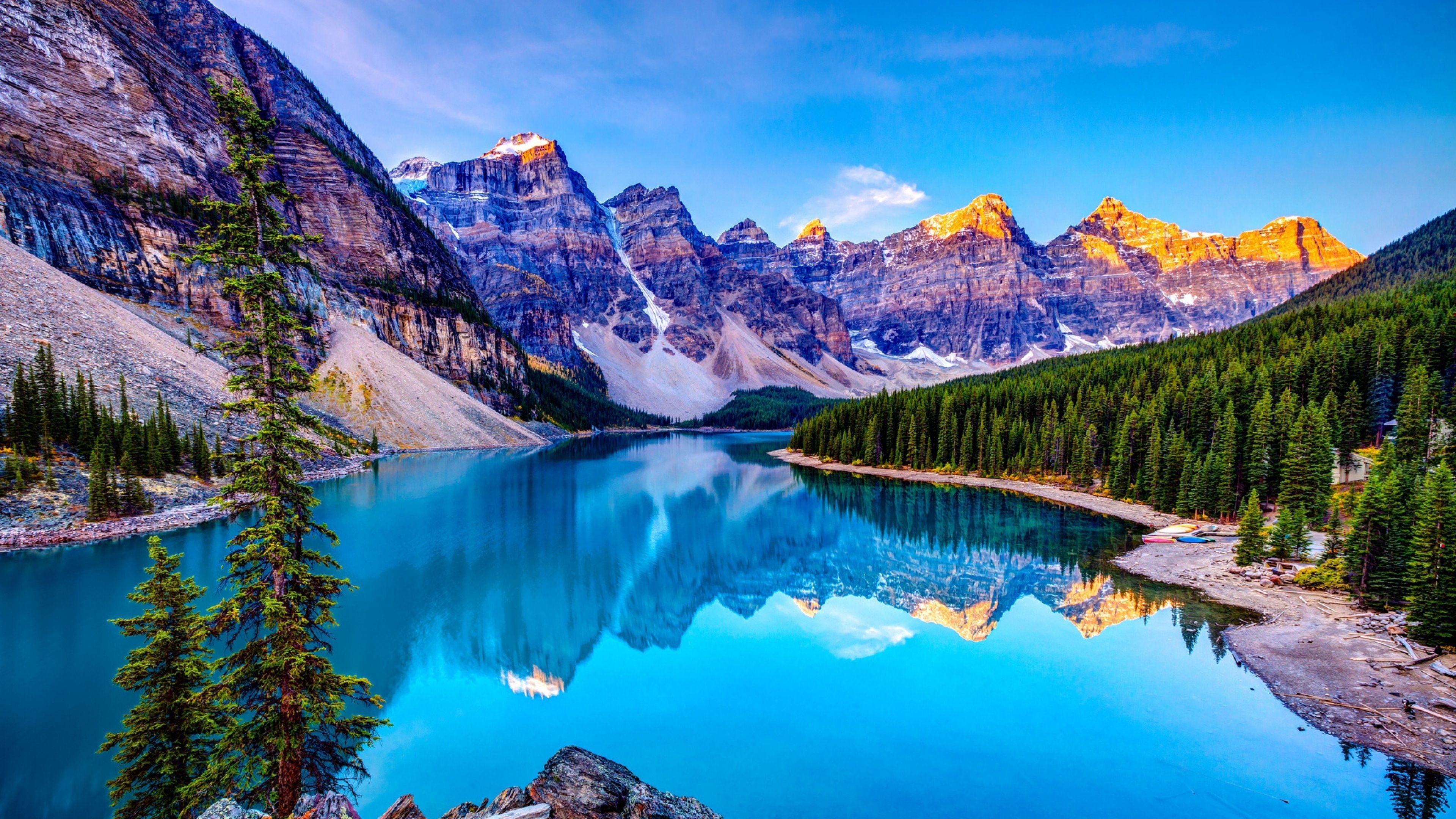Lake Louise, Alberta's gem, Scenic wonder, Canadian nature at its finest, 3840x2160 4K Desktop