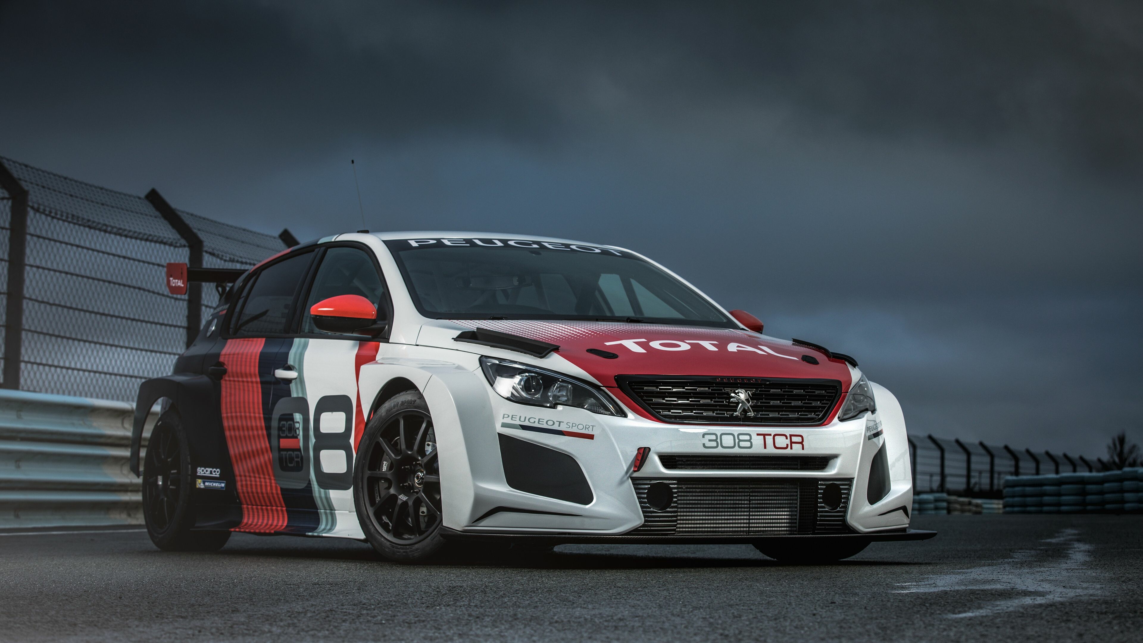 308 TCR, Peugeot Wallpaper, 3840x2160 4K Desktop