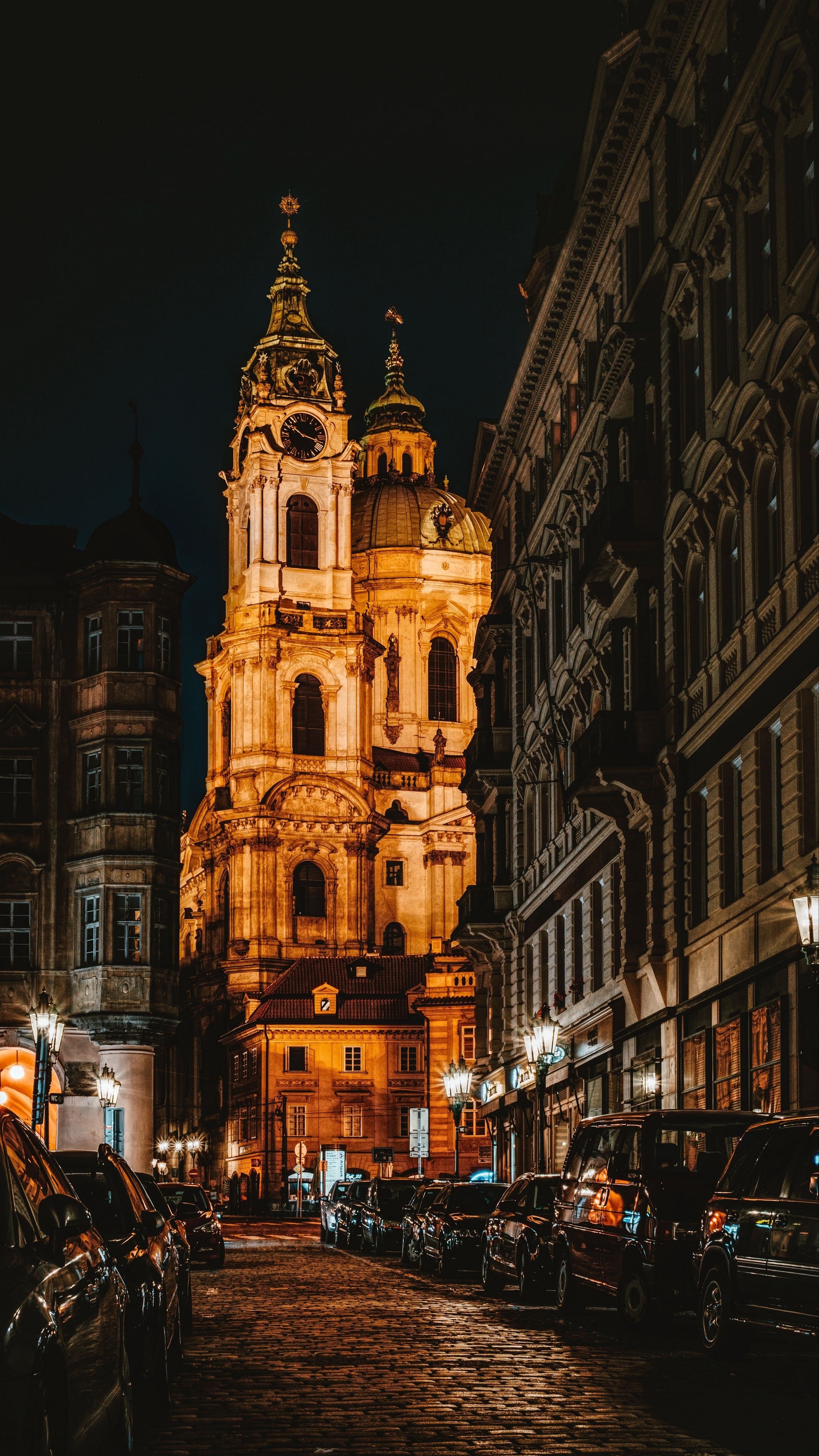 Church of Saint Nicholas Prague, Cathedrals Wallpaper, 2160x3840 4K Phone