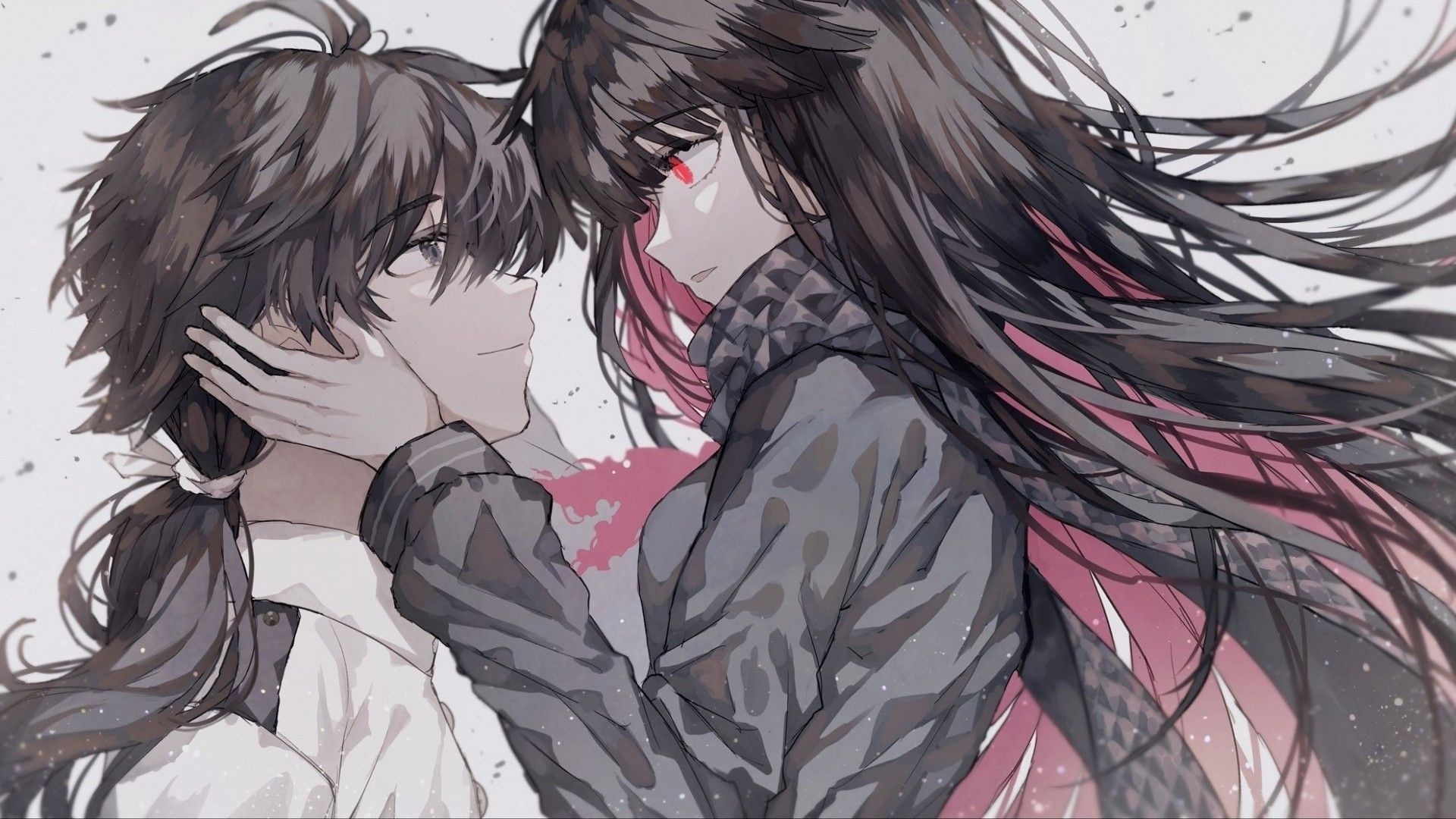 Anime Couple, Charming Aesthetic, Cute Scenes, Anime Love, Visual Delight, Full HD Desktop wallpaper