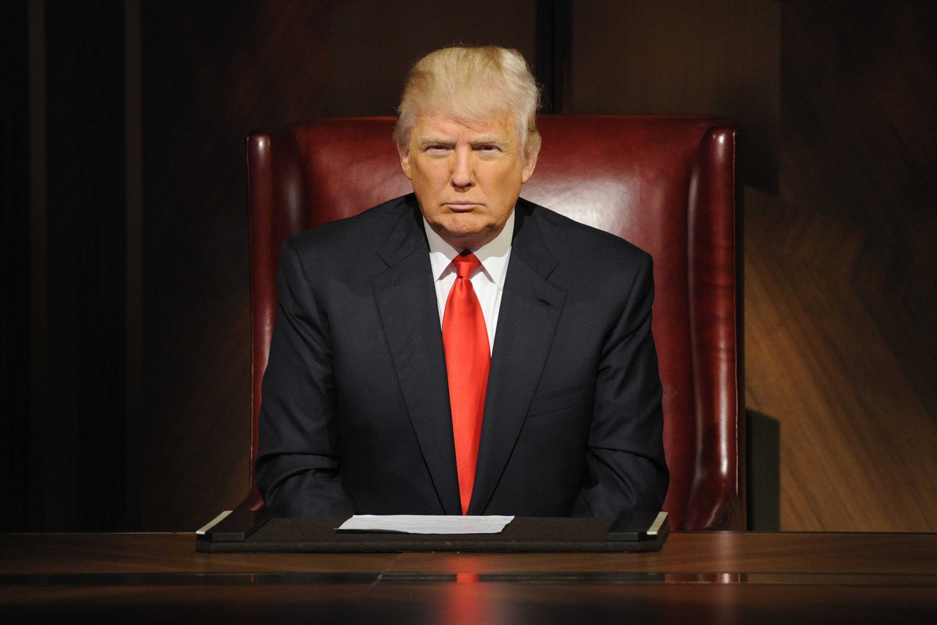 Donald Trump, The Apprentice boardroom, leather executive chair, HD Desktop wallpaper
