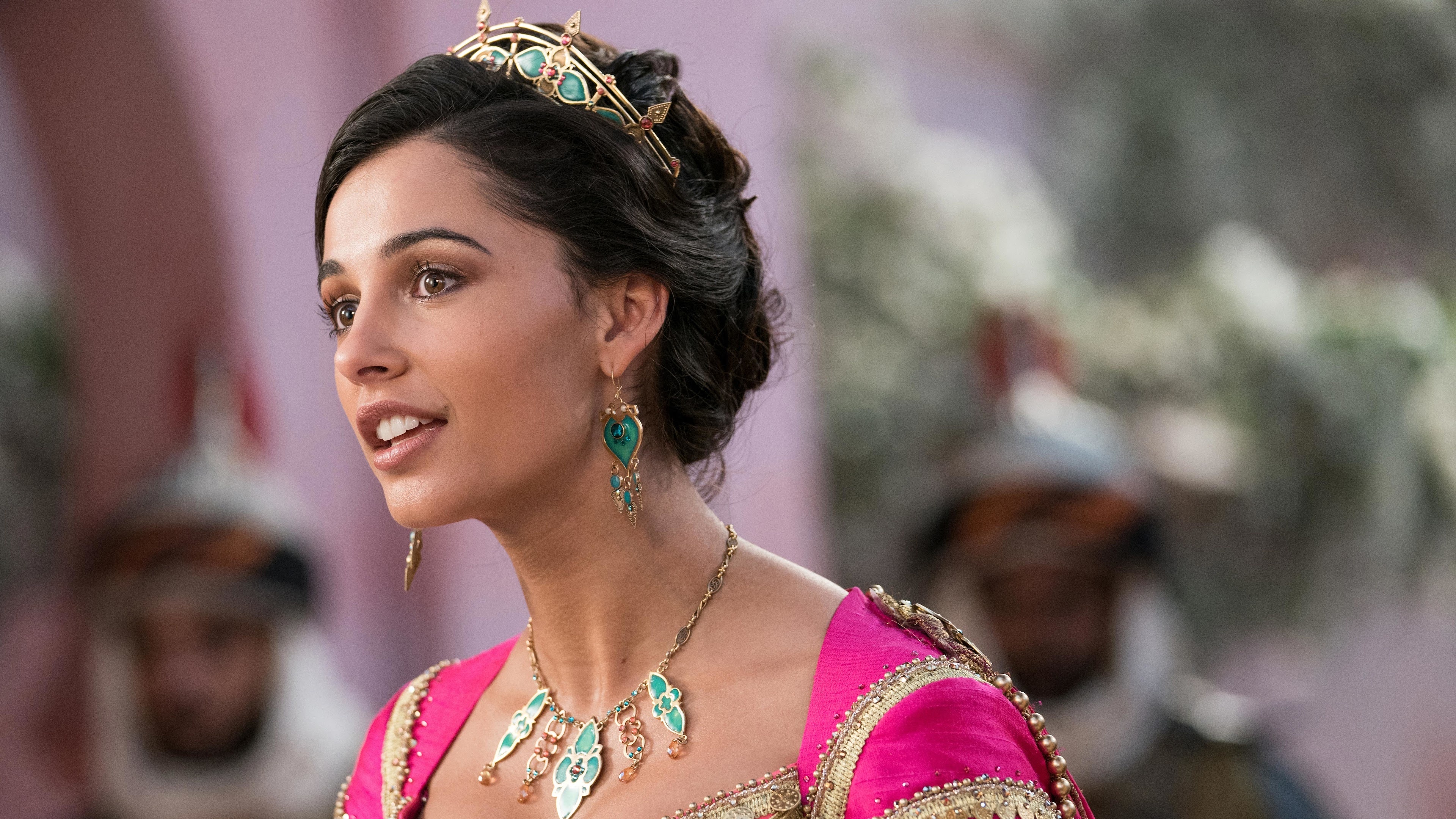 Aladdin 2019, Jasmine, Naomi Scott, 8K Wallpaper, 3840x2160 4K Desktop