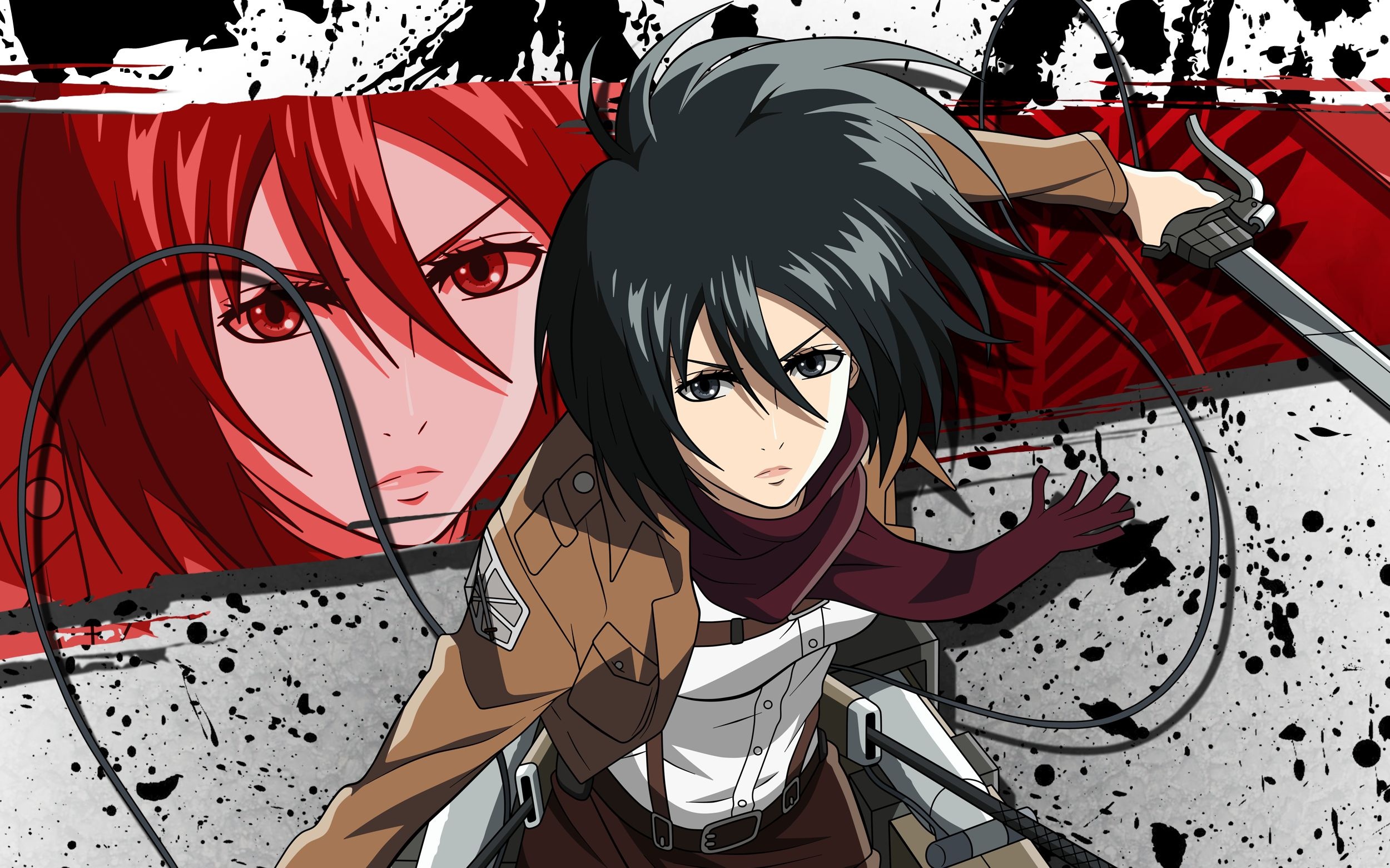 Mikasa Ackerman, Attack on Titan, Omni-directional mobility gear, HD Desktop wallpaper