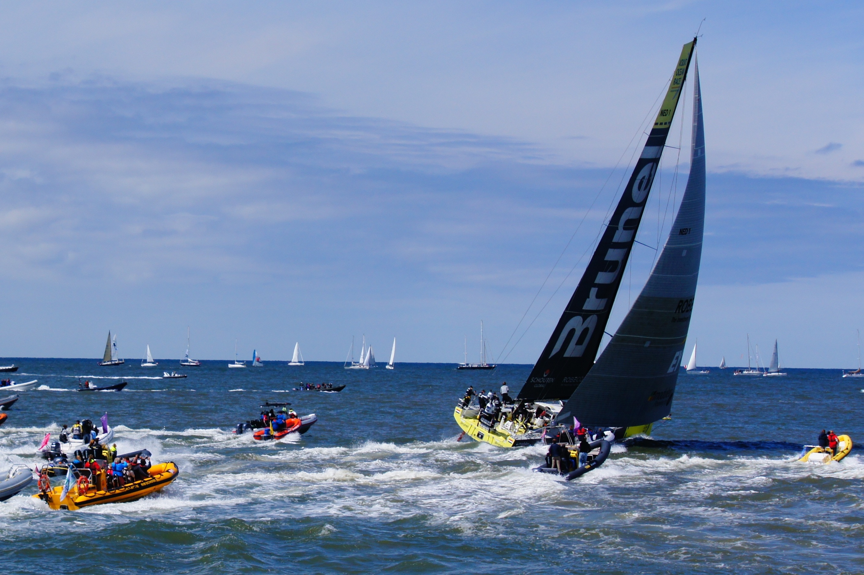 Sea wind vehicle, Boating in Scheveningen, Windsurfing adventure, Sailing regatta, 2840x1890 HD Desktop