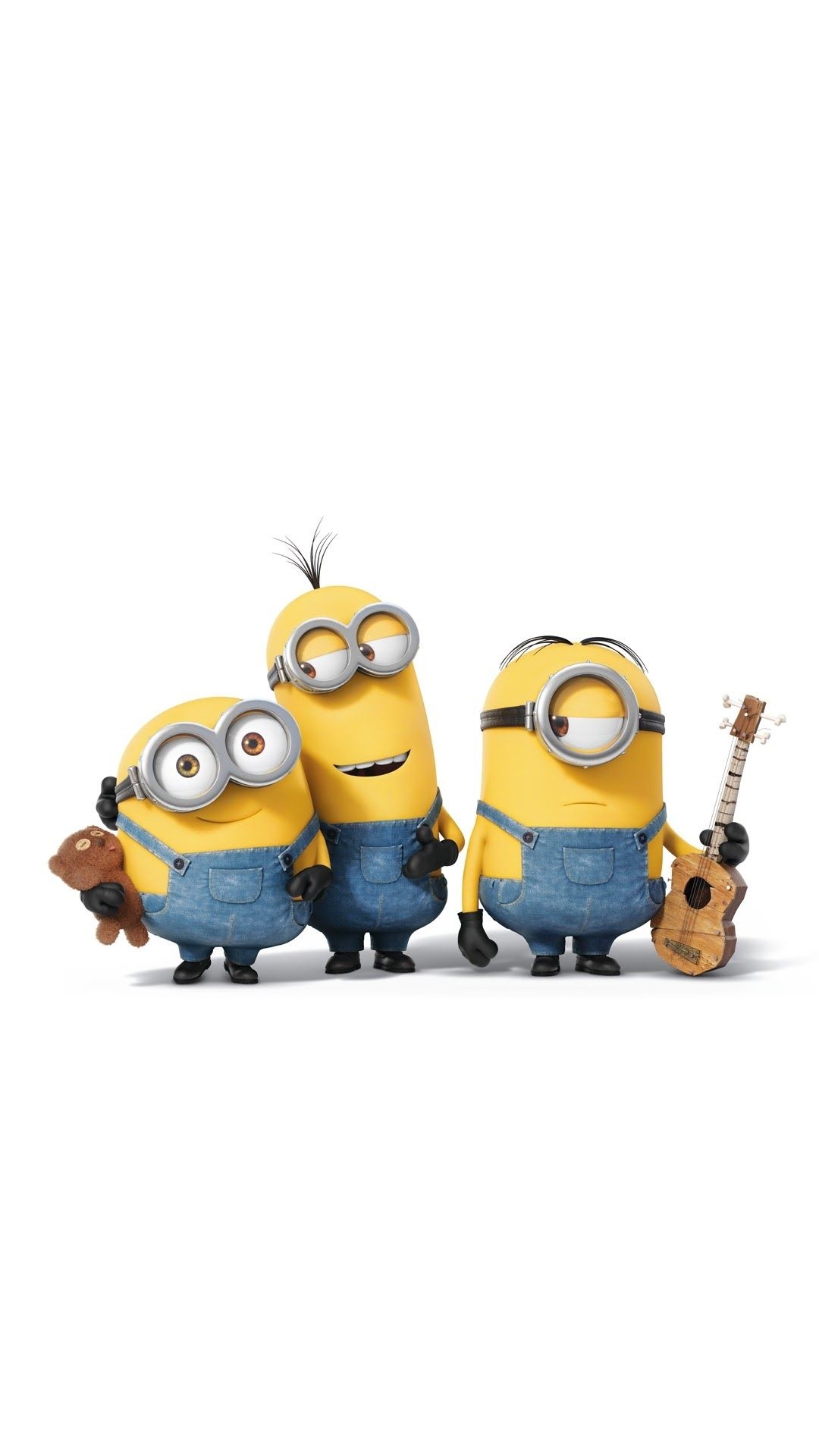 Minion Bob, Minion Kevin, Minion Stuart, Tim the teddy bear, Full HD Phone wallpaper