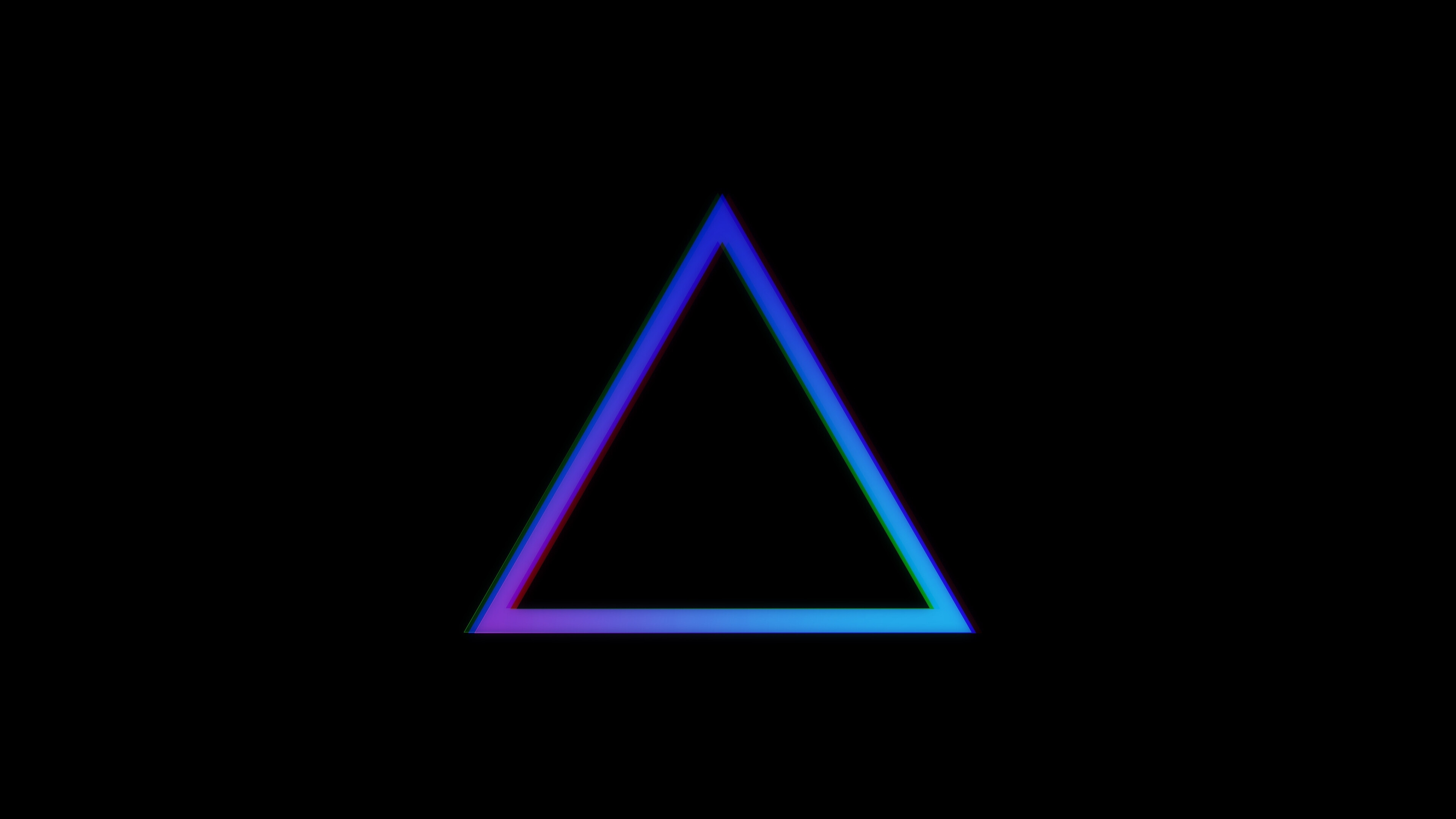 Minimal blue triangle, Gradient wallpaper, UHD wallpaper, Widescreen display, 3840x2160 4K Desktop
