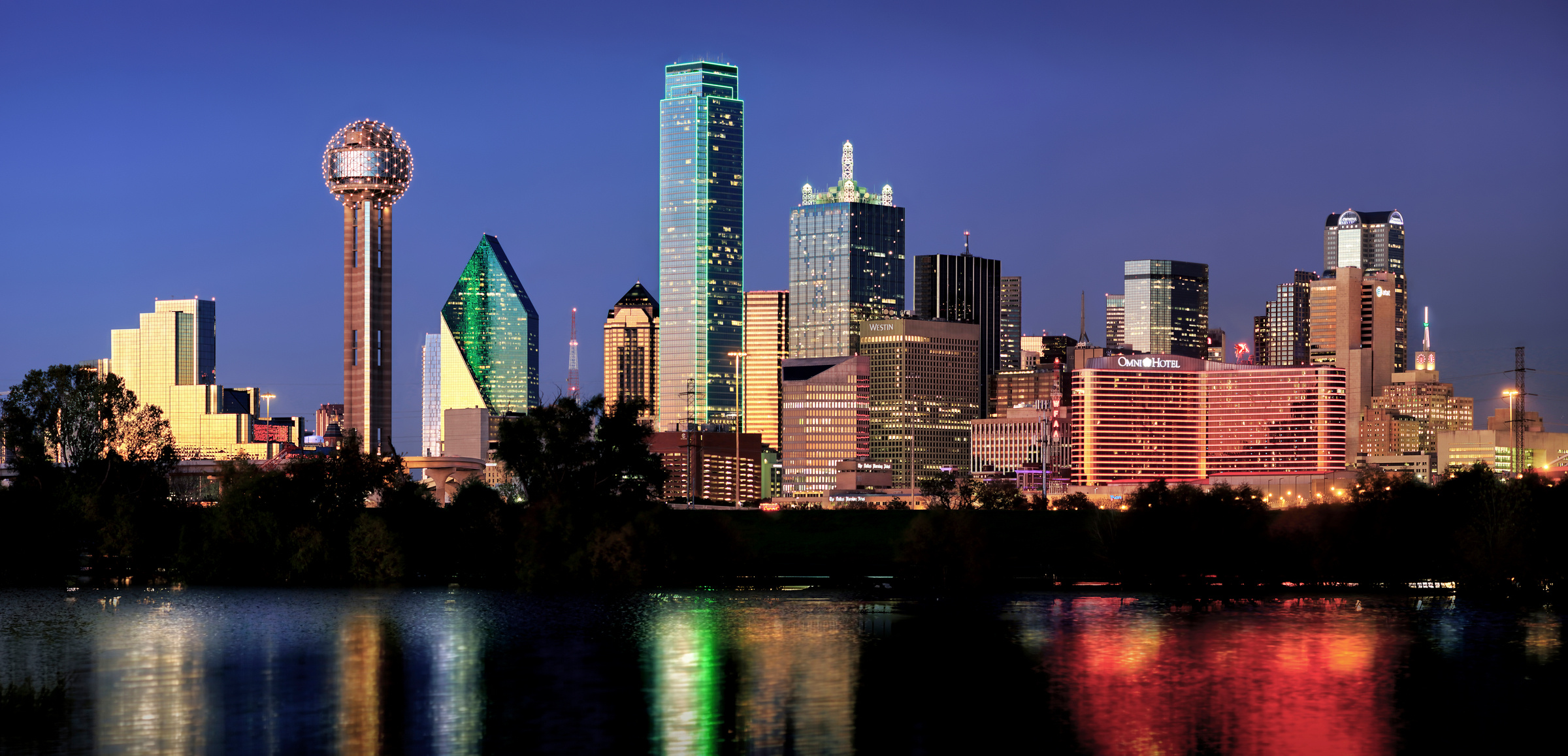 High Resolution Photos of Dallas, Visual Grandeur, Texas Charm, 2400x1160 Dual Screen Desktop