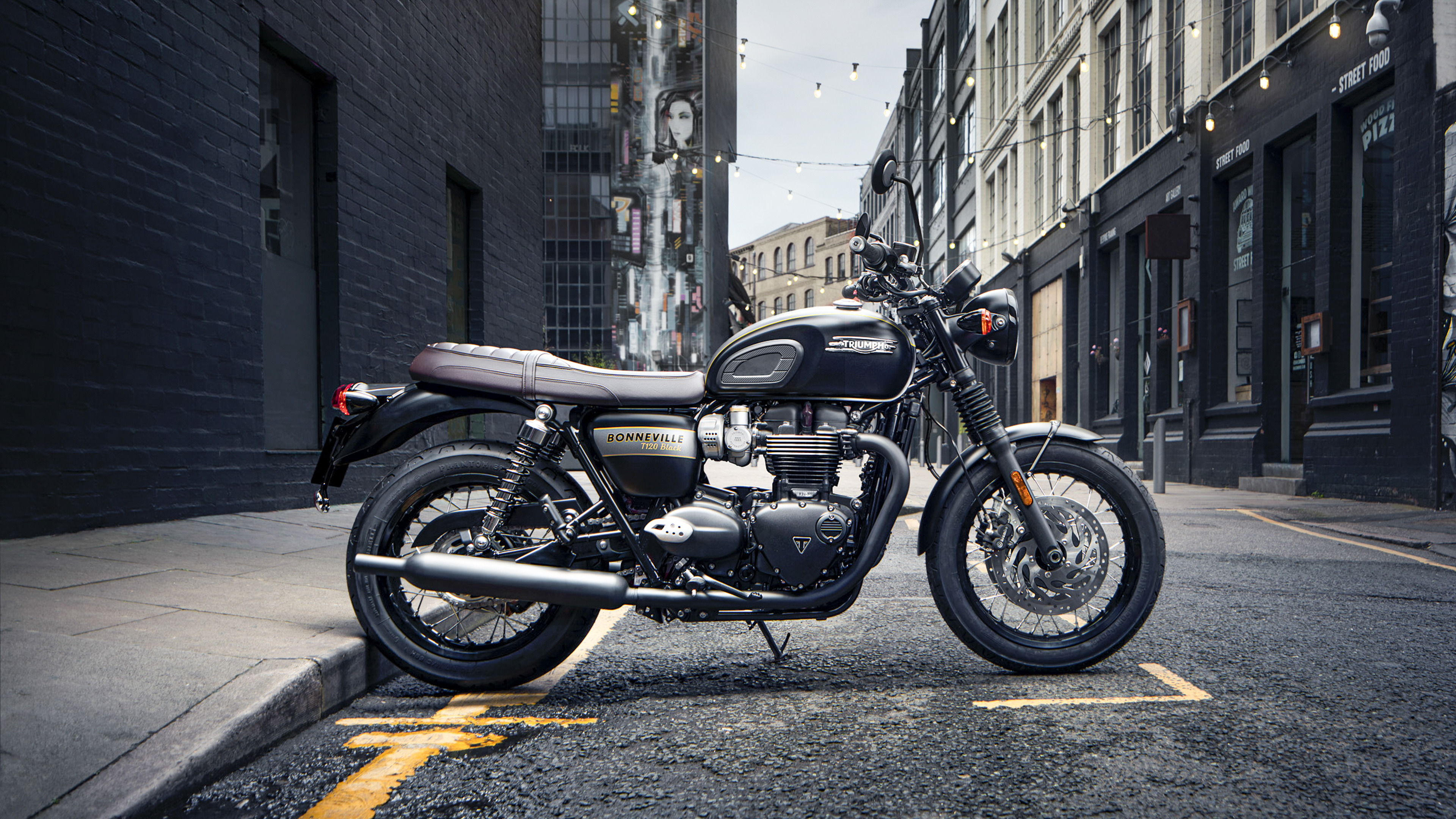 Triumph Bonneville T120, Limited edition, Gold line, 3840x2160 4K Desktop