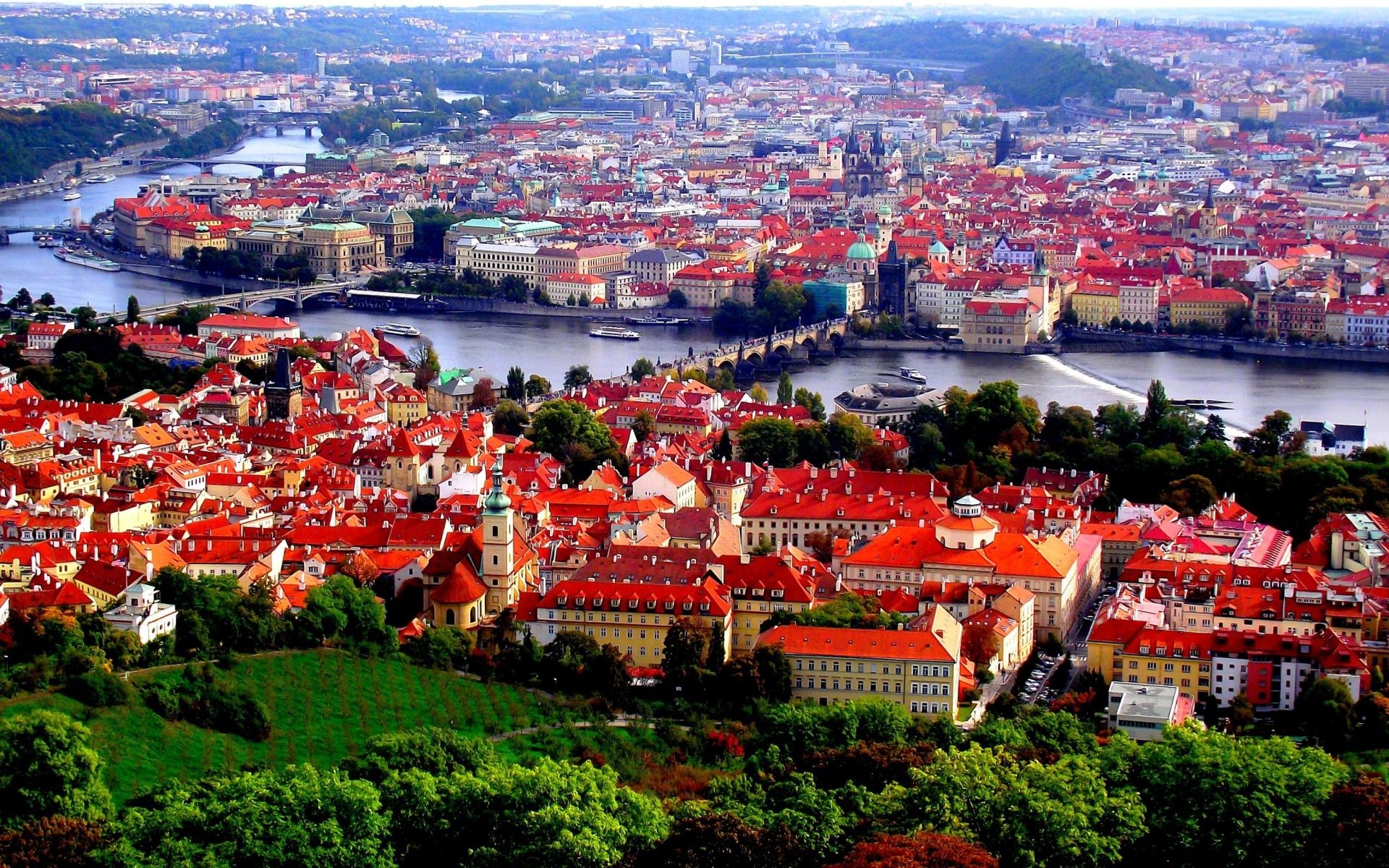 Czechia (Czech Republic), Prague panorama, Czech Republic travel, Historic city, 1920x1200 HD Desktop