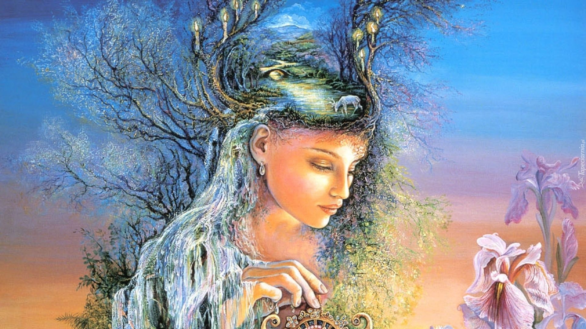 Josephine Wall, Fairy paintings, Josephine Wall fantasy, Surreal beauty, 1920x1080 Full HD Desktop