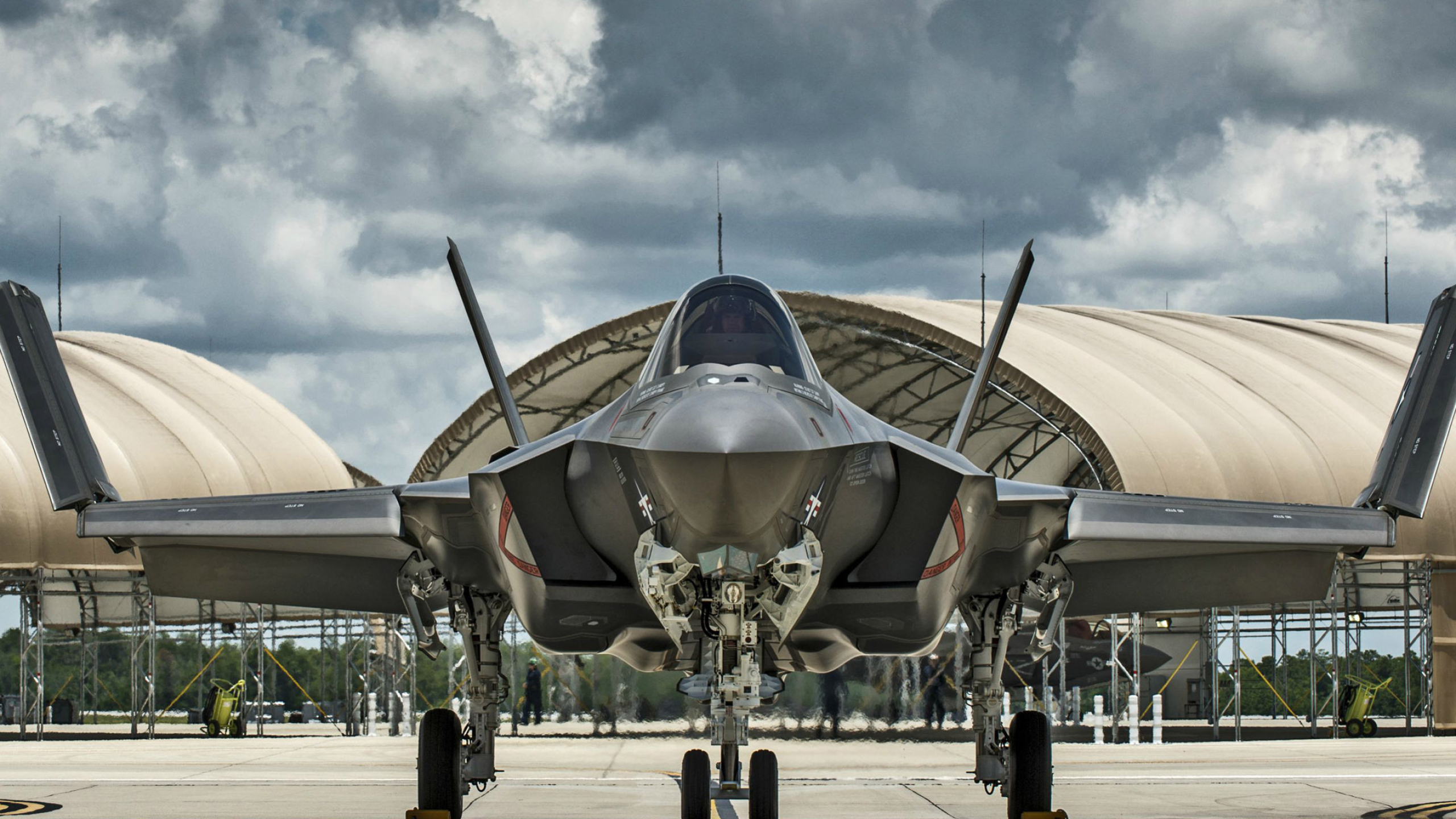 Lockheed airplane, Lockheed Martin F-35 Lightning II, Aircraft wallpapers, HD wallpapers, 2560x1440 HD Desktop