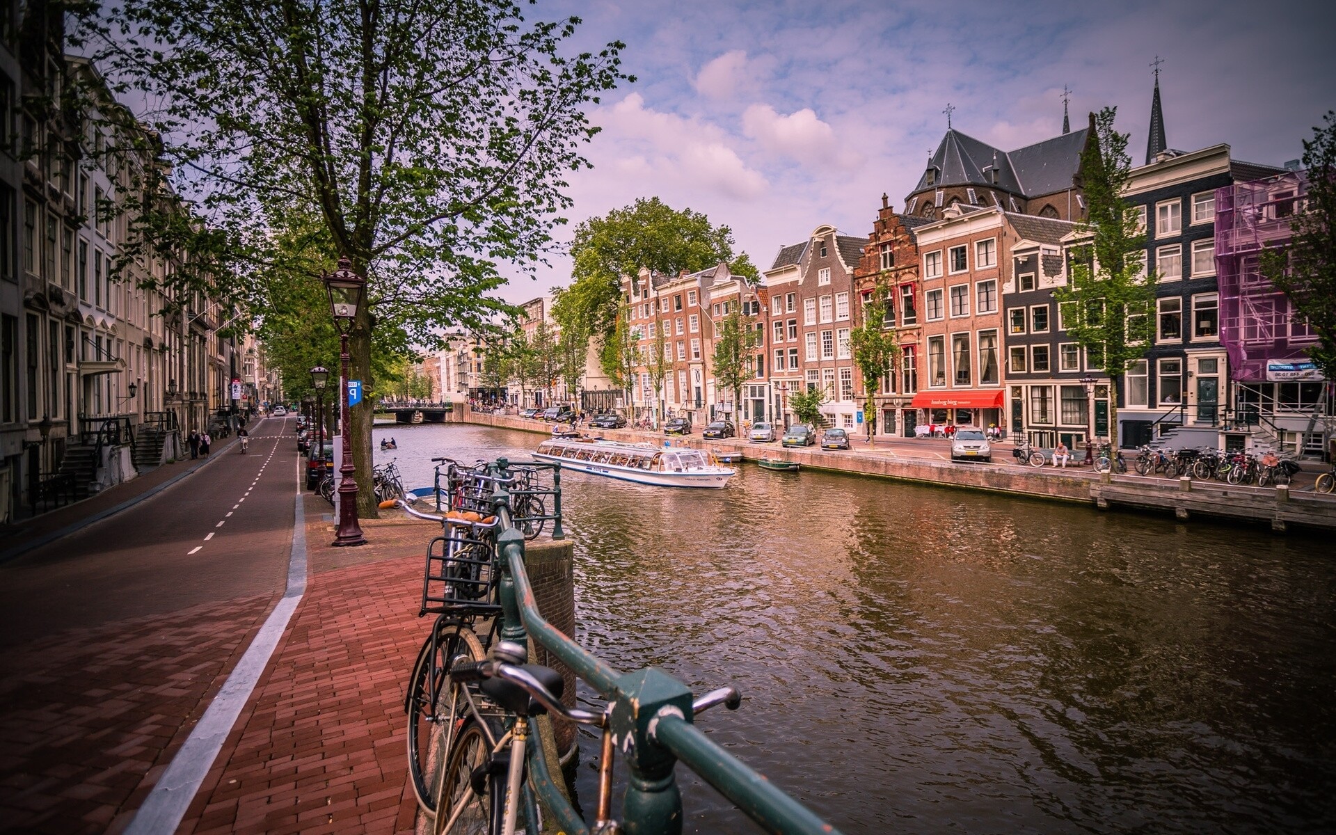 Amsterdam cityscape, Desktop wallpaper, Urban scenery, Dutch architecture, 1920x1200 HD Desktop