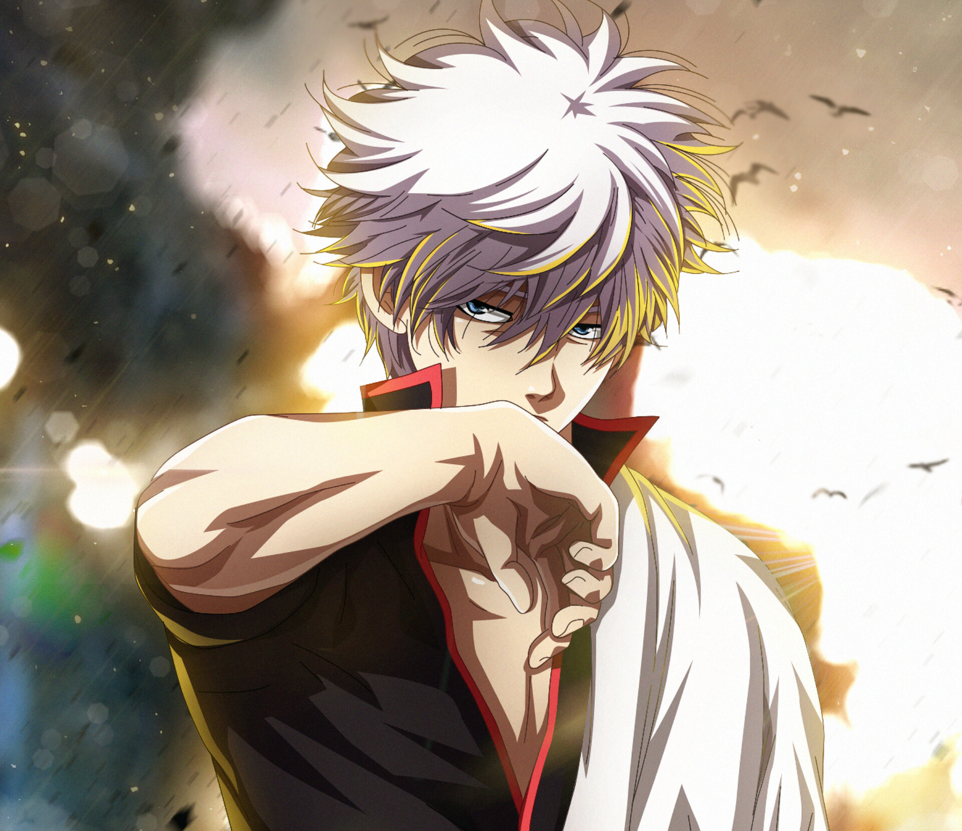 Gintoki Sakata, Silver-haired samurai, Comedic protagonist, Anime, 1920x1660 HD Desktop