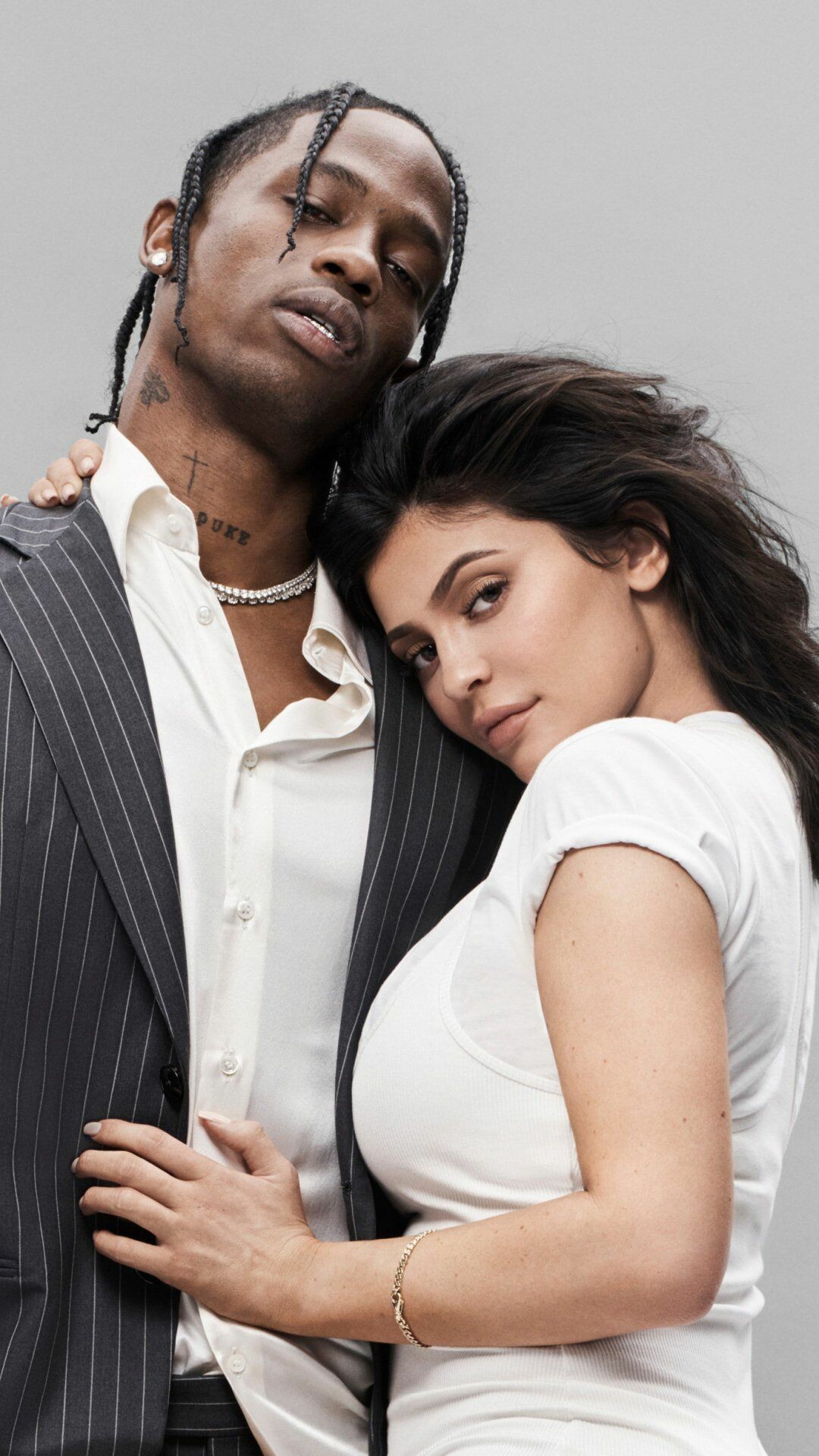 Kylie Jenner And Travis Scott, Hugs Wallpaper, 1080x1920 Full HD Phone