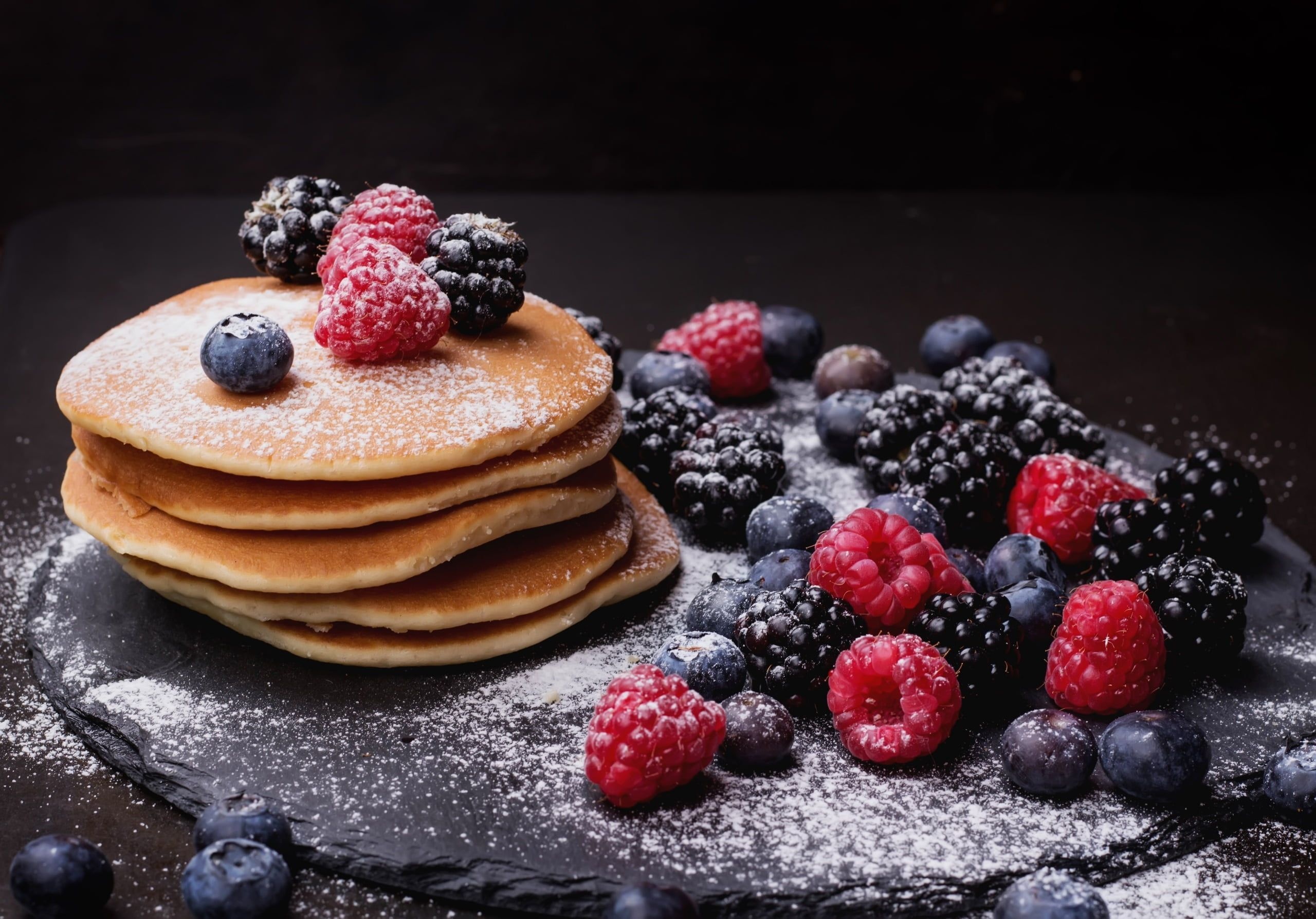 Berry pancakes, Fruits and berries, Delicious and nutritious, HD wallpaper, 2560x1790 HD Desktop