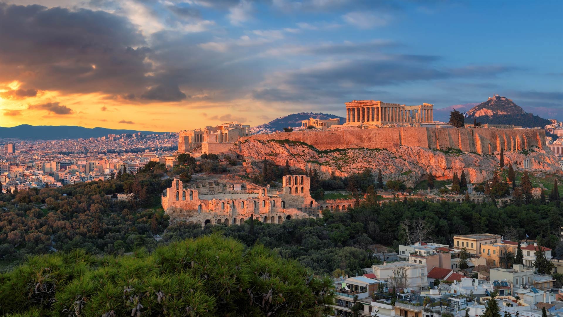 Acropolis' Parthenon, Ancient Greek temple, Bing gallery, Greece photography, 1920x1080 Full HD Desktop