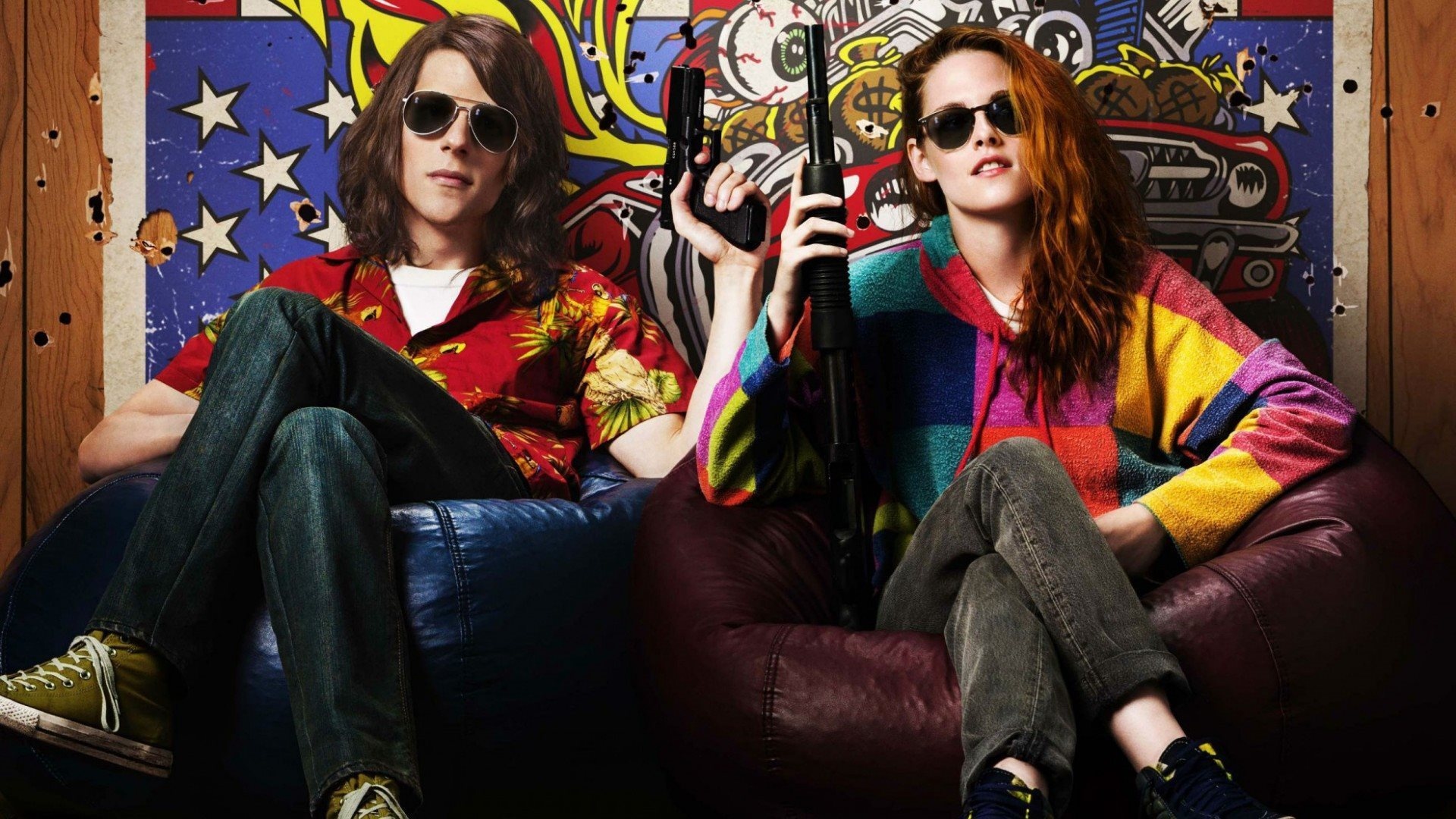 Jesse Eisenberg, American Ultra movie, Action-comedy genre, Stellar cast, 1920x1080 Full HD Desktop