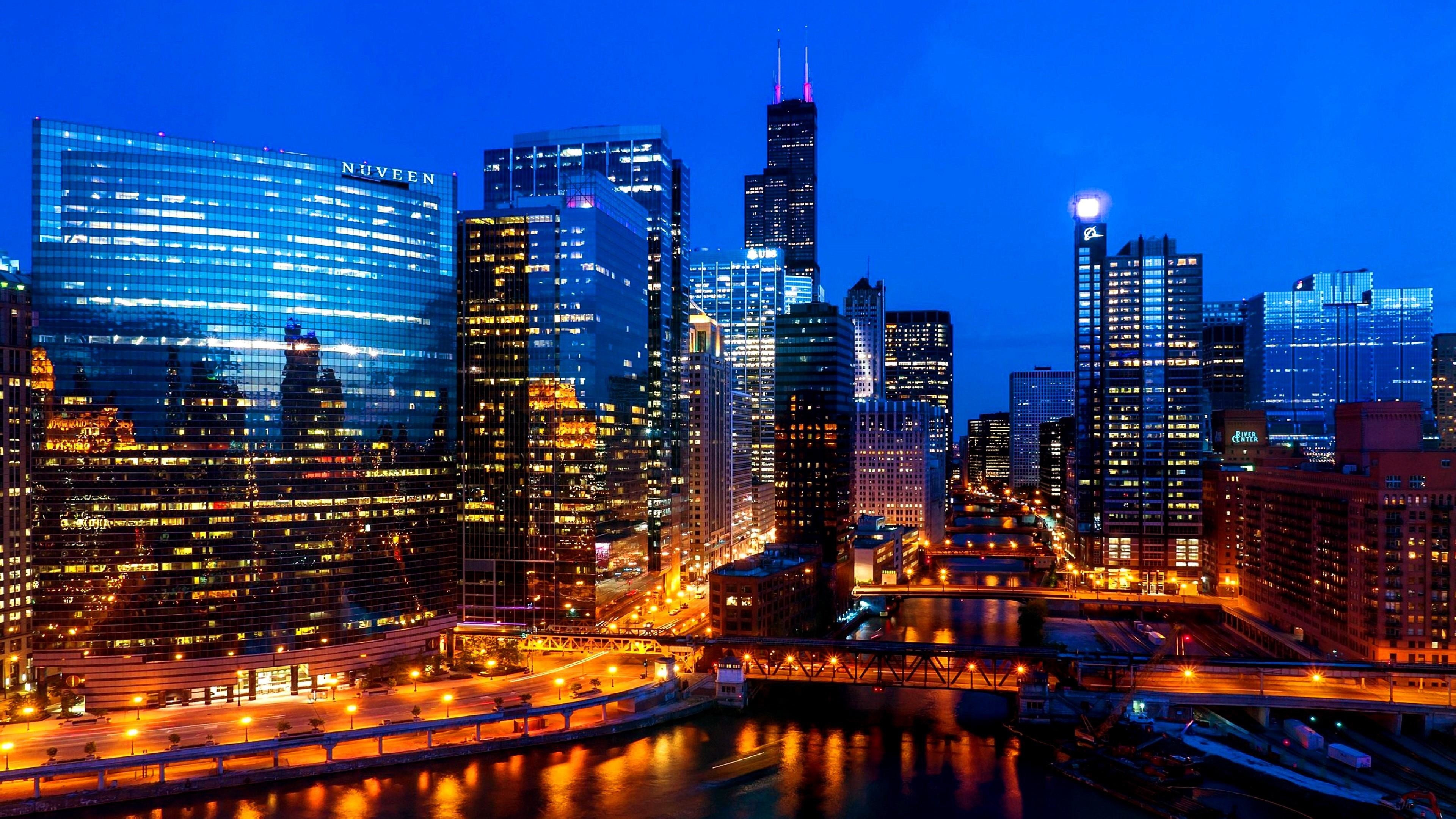 Chicago travels, 4k cityscape, Architectural wonders, Urban beauty, 3840x2160 4K Desktop