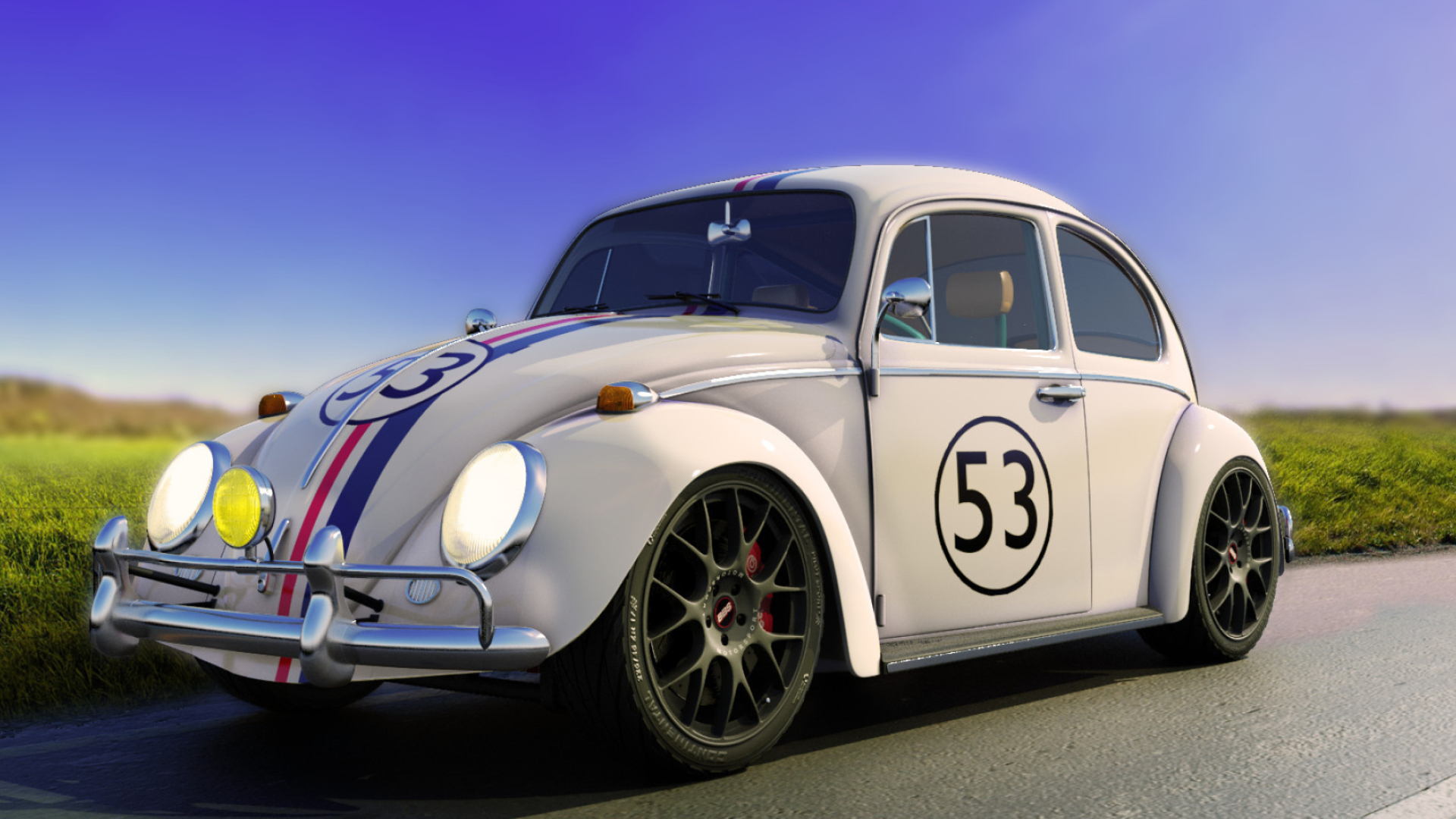 Herbie movies, 3D art, 1920x1080 Full HD Desktop