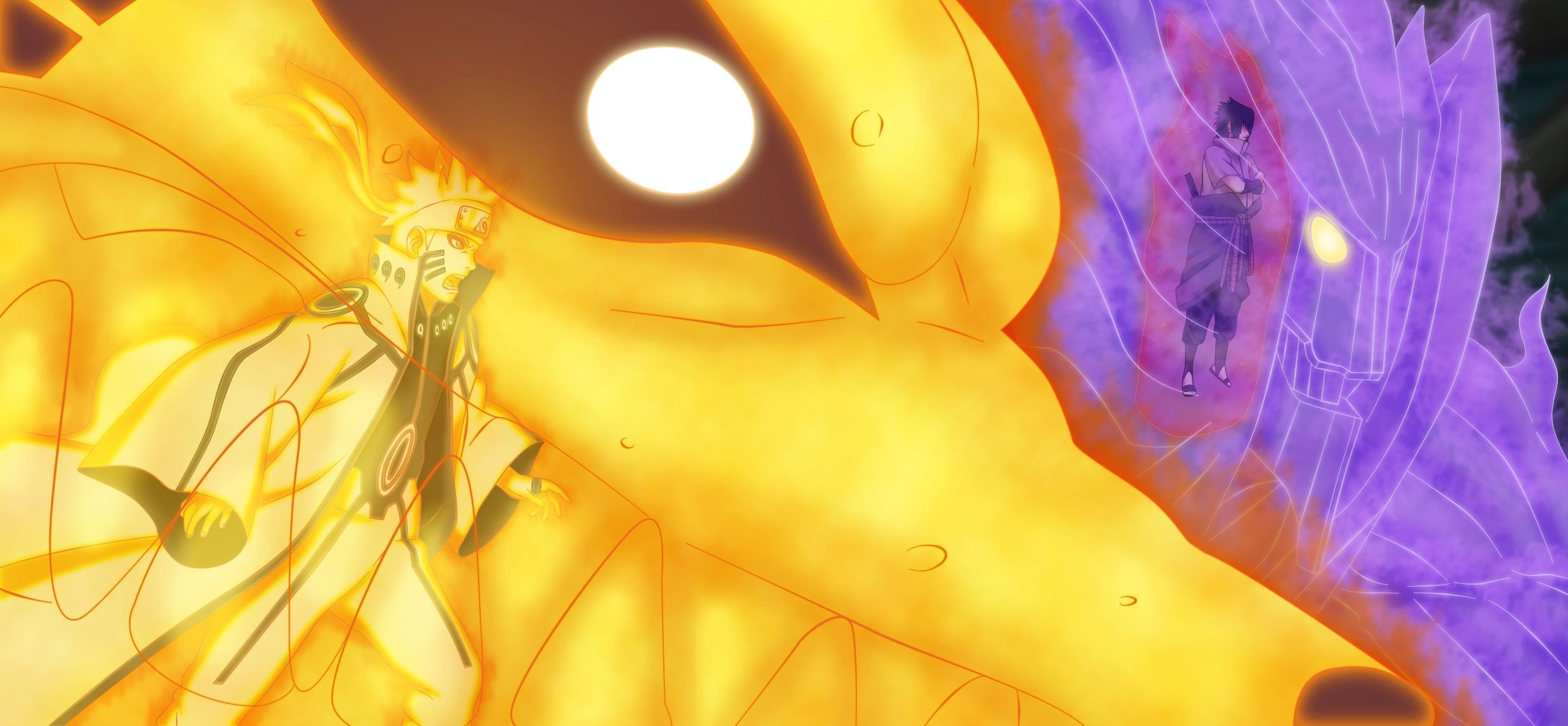 Kurama, Susanoo, Wallpapers, 2480x1150 Dual Screen Desktop